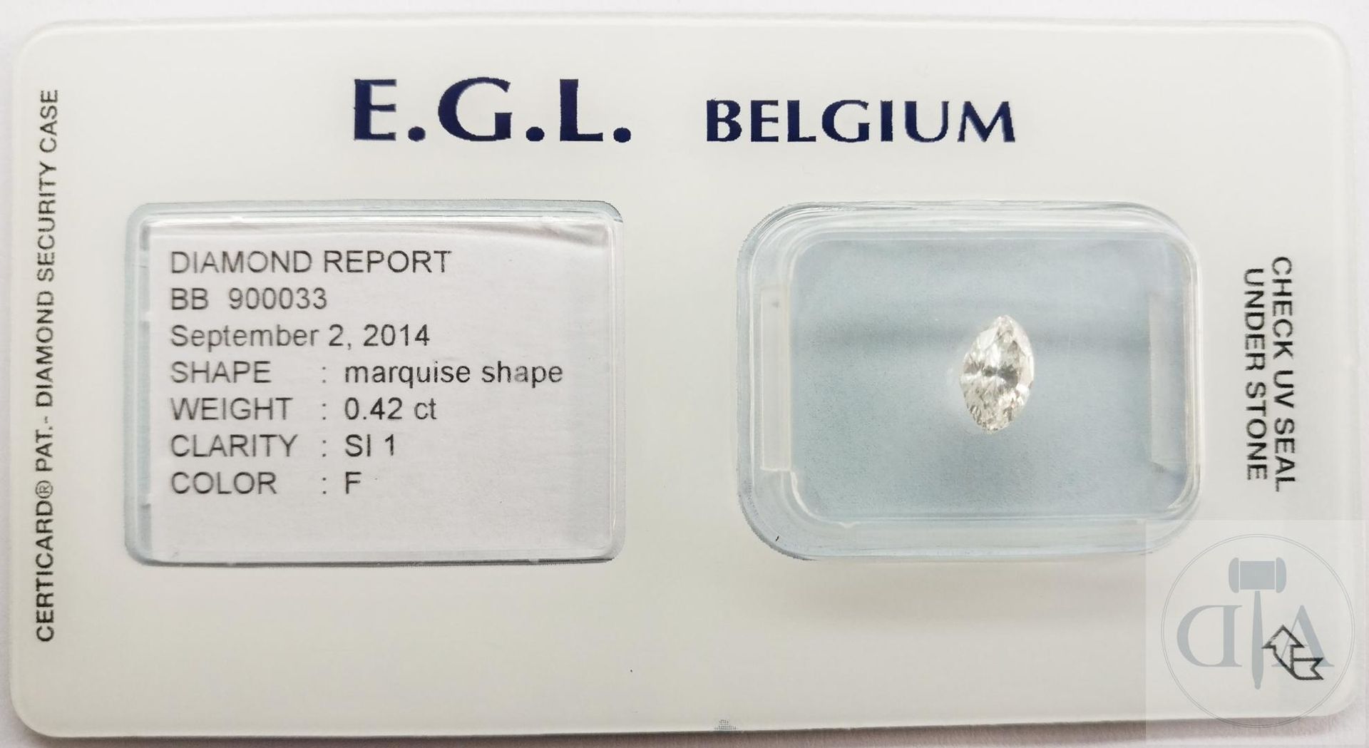 Null "0.42 克拉 EGL 安特卫普认证钻石- EGL 安特卫普证书编号：BB900033 
- 形状：榄尖形榄尖形
- 克拉重量： 0.42 克拉 
&hellip;