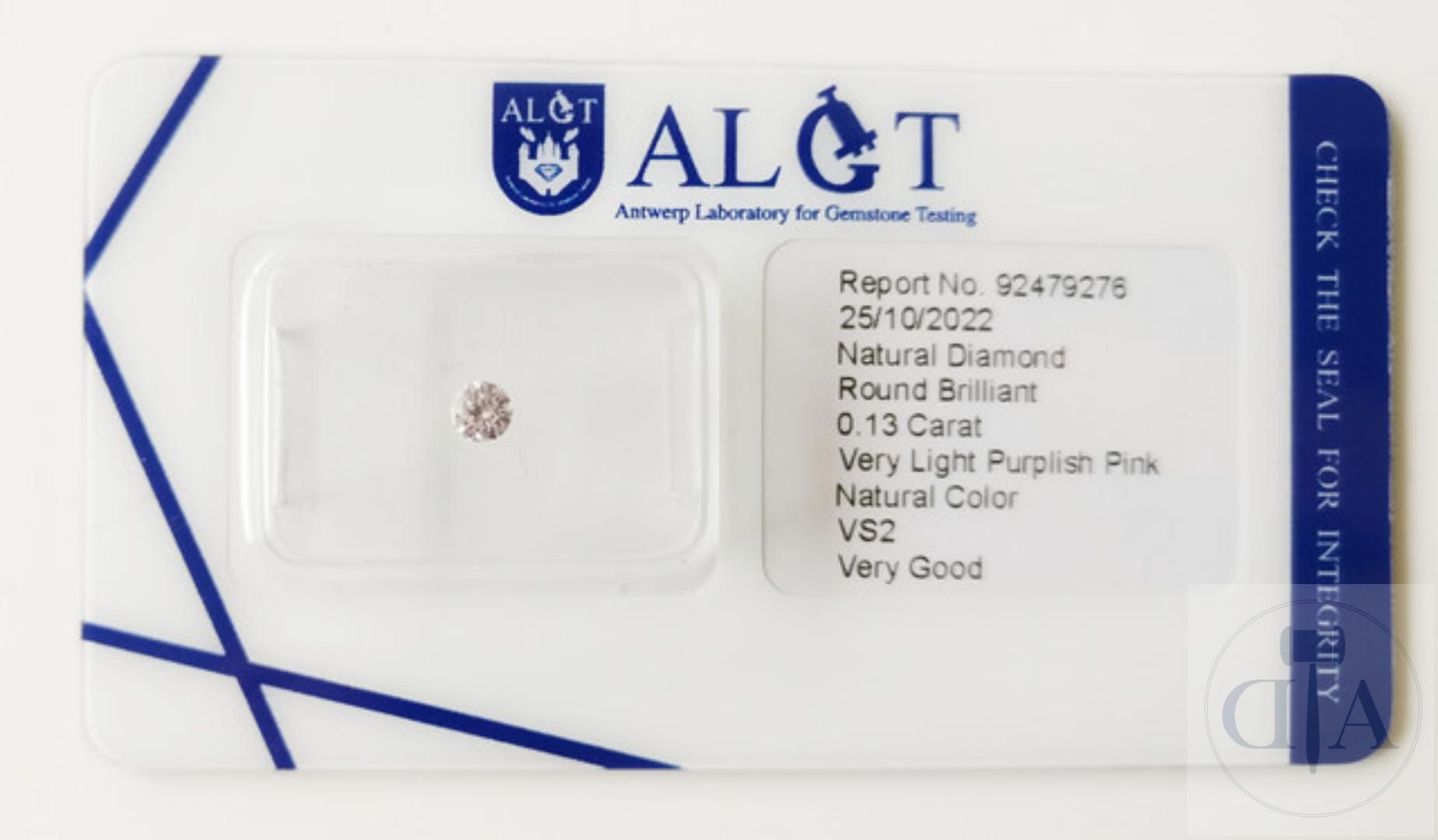 Diamant "Diamante 0,13ct certificato ALGT- Certificato ALGT No. 92479276 
- Form&hellip;