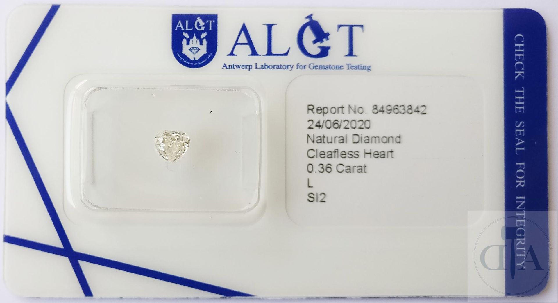 Null "Diamante 0,36ct certificato ALGT- Certificato ALGT No. 84963842 
- Forma: &hellip;