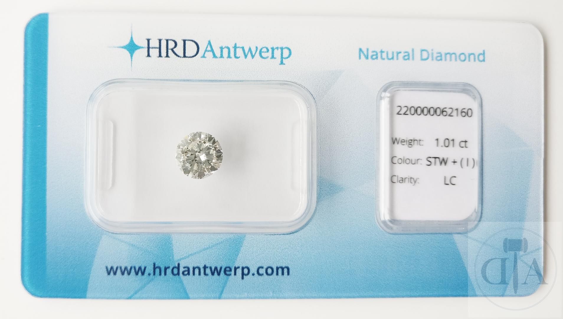 Null Diamant de qualité supérieure 1,01ct certifié HRD

- Certificat HRD n° 2200&hellip;