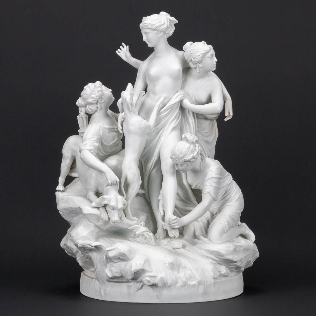 Null Simon Louis BOIZOT (1743-1809) a bisque porcelain statue 'Diana in the bath&hellip;
