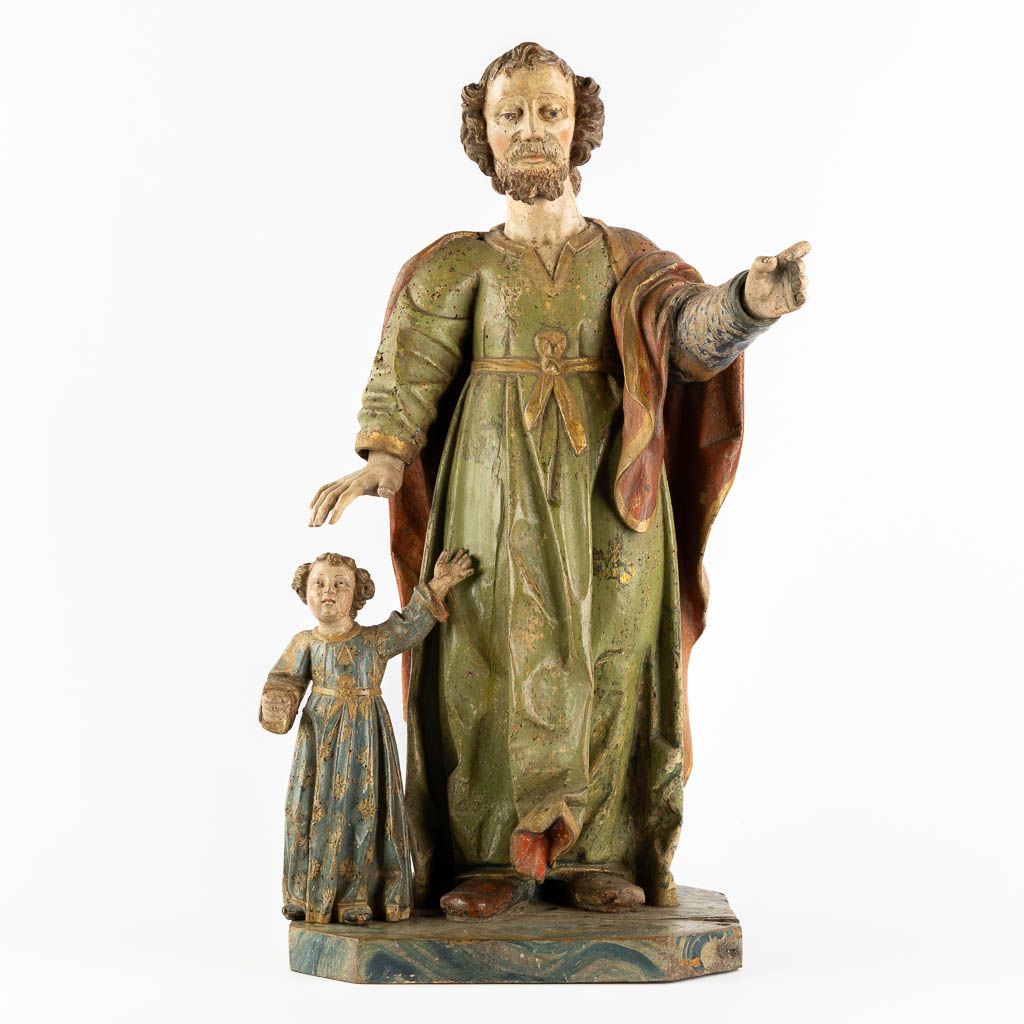 Null Joseph à l'enfant, chêne sculpté et polychrome,

Premier quart du XVIIIe si&hellip;