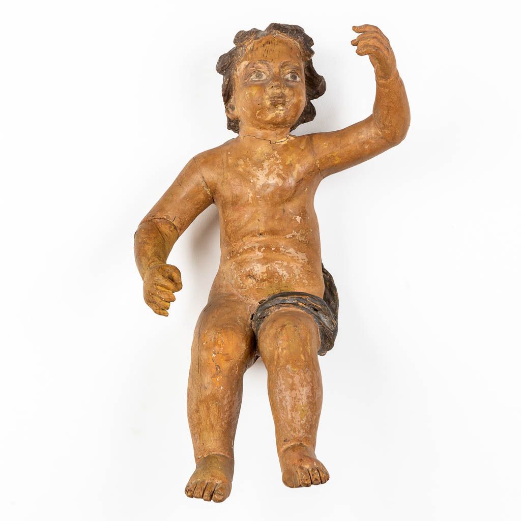 Null Figurine ancienne d'un putto, en bois sculpté et patiné. XVIIIe siècle.



&hellip;