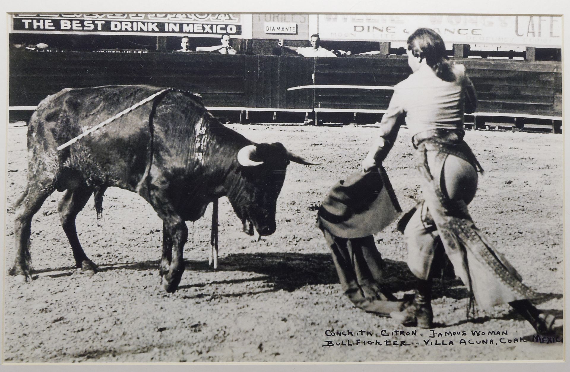 Null Photographie annotée « CONCHITA CITRON / famous woman / bullfighter. Villa &hellip;
