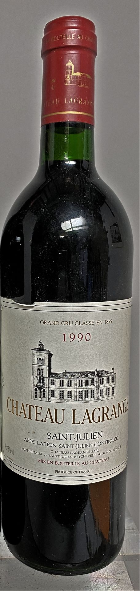 Null 
1瓶LAGRANGE酒庄-圣朱利安三等奖，1990年 

1个标签轻微损坏。

指定地段出售