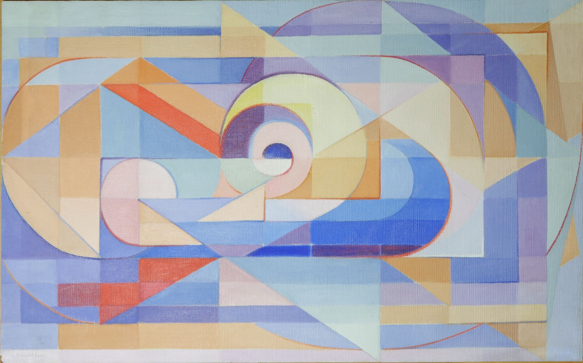 Null NICOLAY DIULGHEROFF (1901-1982) Composition géométrique, Huile sur isorel s&hellip;