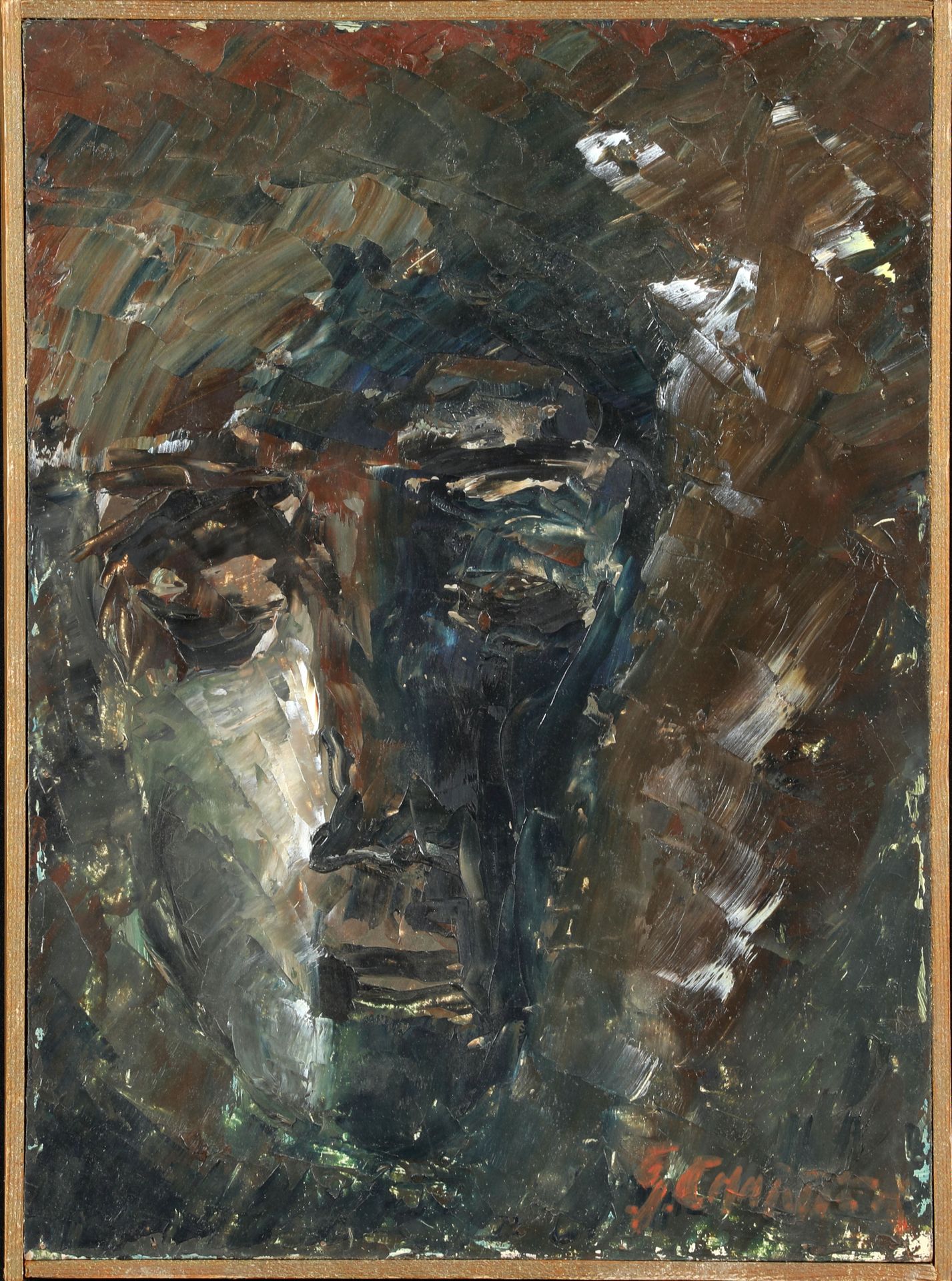 Null ÉCOLE MODERNE VERS 1950

Portrait d'homme de face

huile sur isorel

signé &hellip;