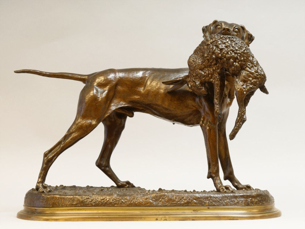 Null 
Jules MOIGNIEZ (1835-1894)




Braque au lièvre. Sculpture en bronze a pat&hellip;