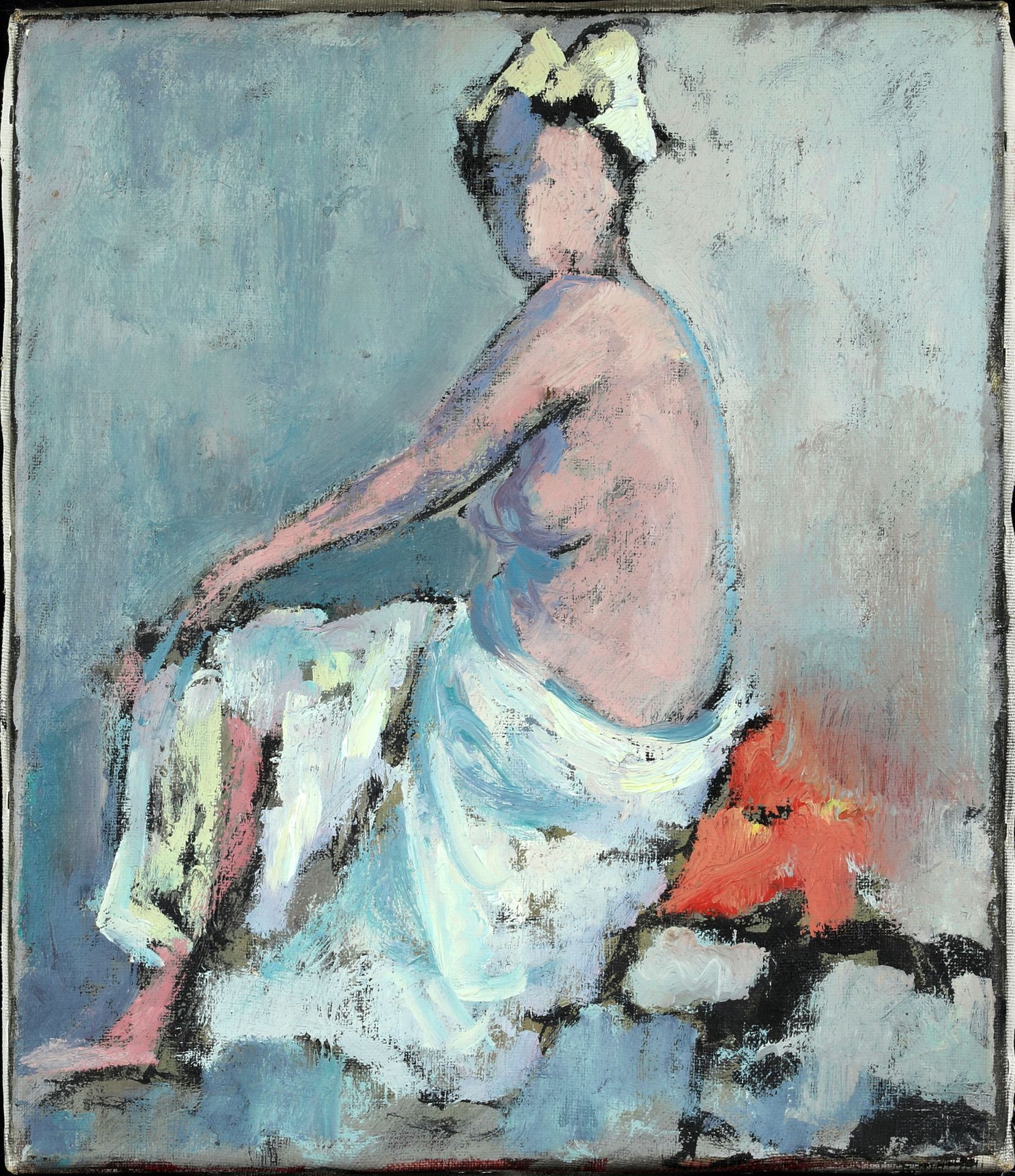 Null FERRUCCIO GAROPESANI (CHE/

1914-1985)

Femme nue assise drapée

huile sur &hellip;