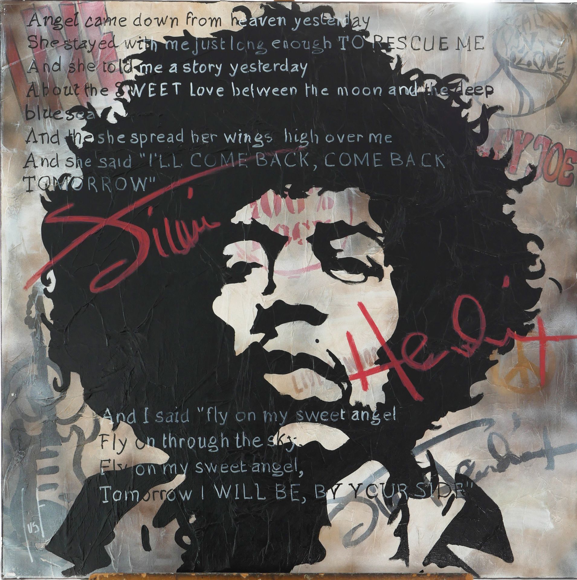 Null Céline LUST (Née en 1978)

« Jimi Hendrix »

Technique mixte sur toile.

Si&hellip;