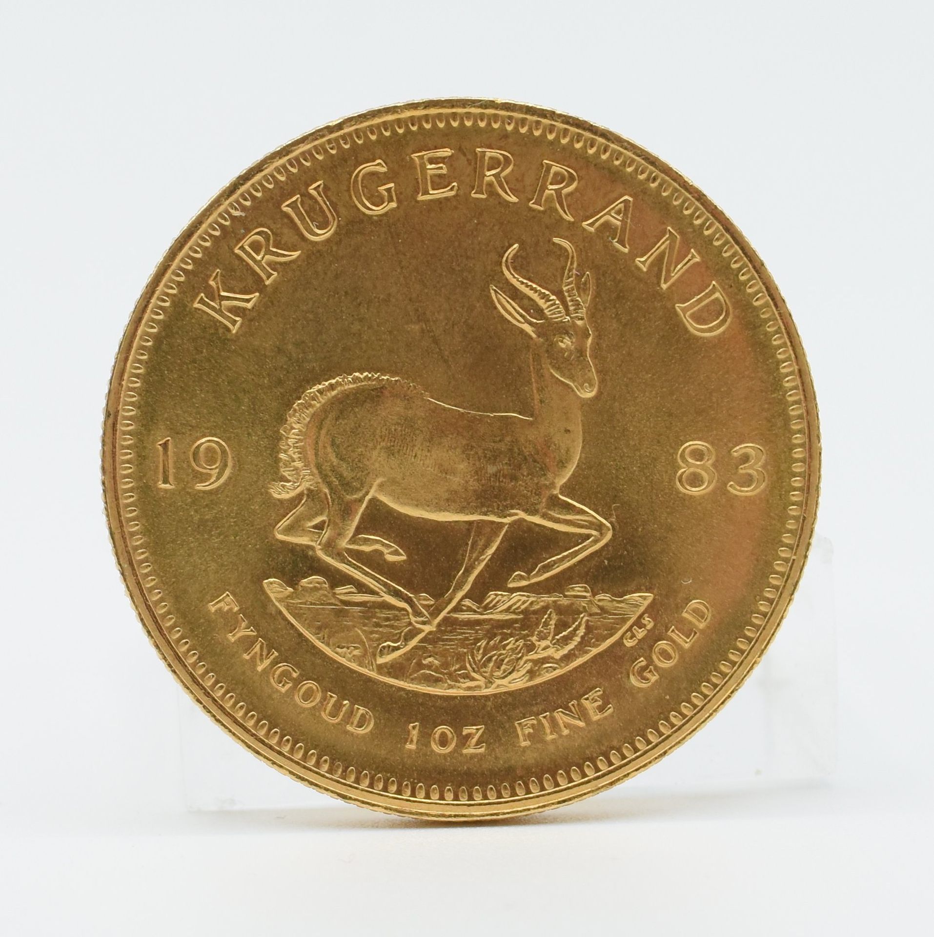 Null Pièce de monnaie en or jaune 917/1000 (sud-africaine-1 Krugerrand-1983) - 3&hellip;