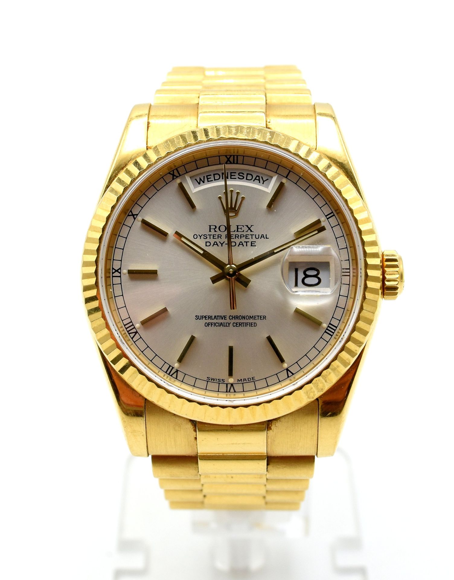 Null Bracelet-montre homme en or jaune 18 ct ROLEX Oyster Perpetual Day-Date aut&hellip;
