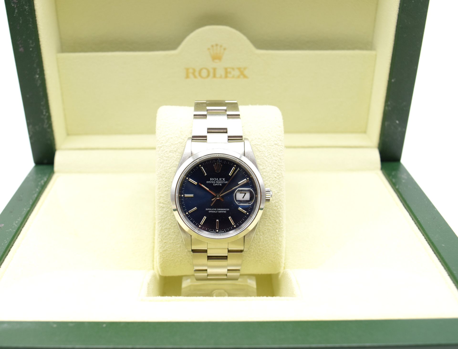 Null Bracelet-montre homme en acier ROLEX Oyster Perpetual Date automatique (mou&hellip;
