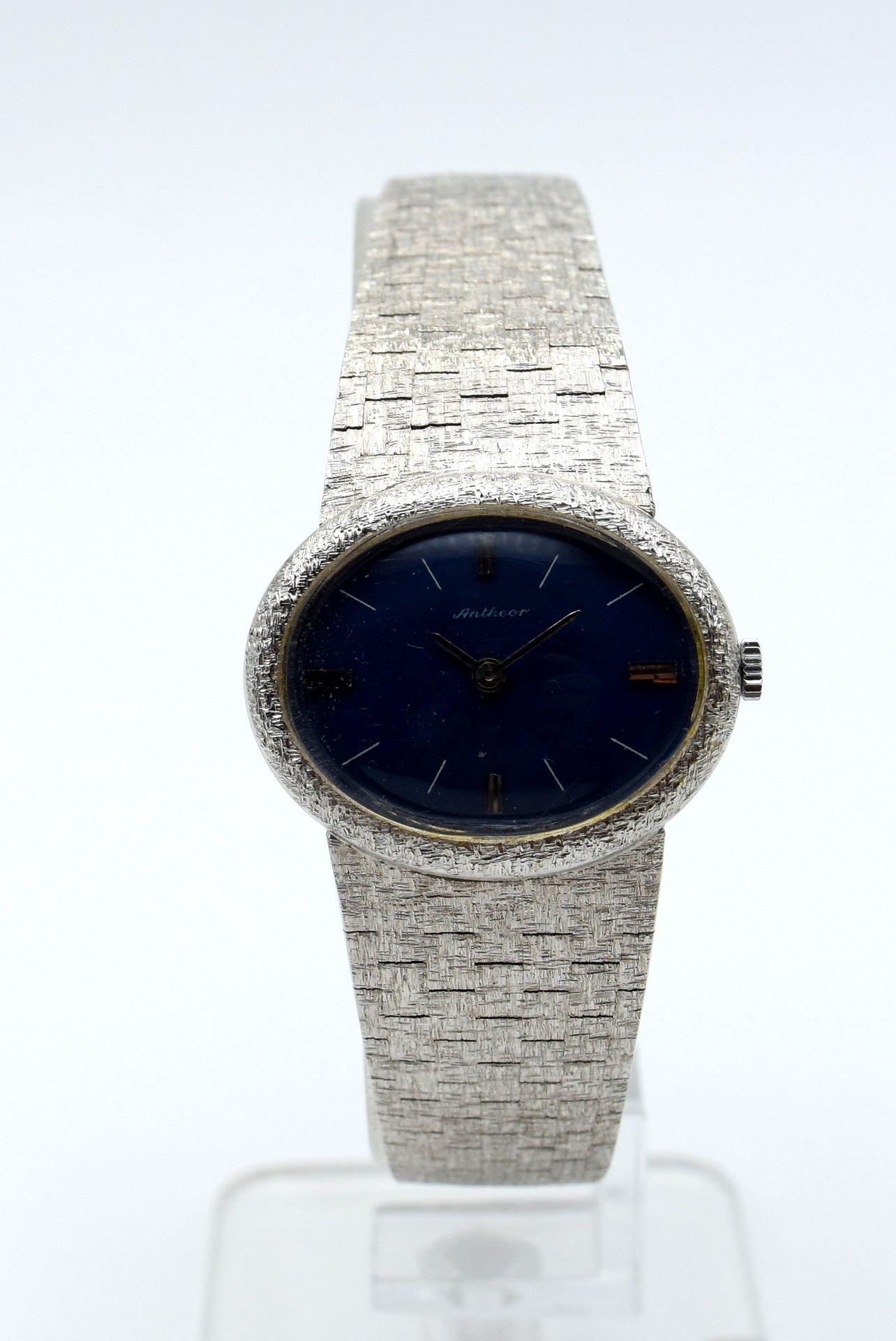 Null Bracelet-montre dame en or blanc 18 ct ANTHEOR mécanique (verre légèrement &hellip;
