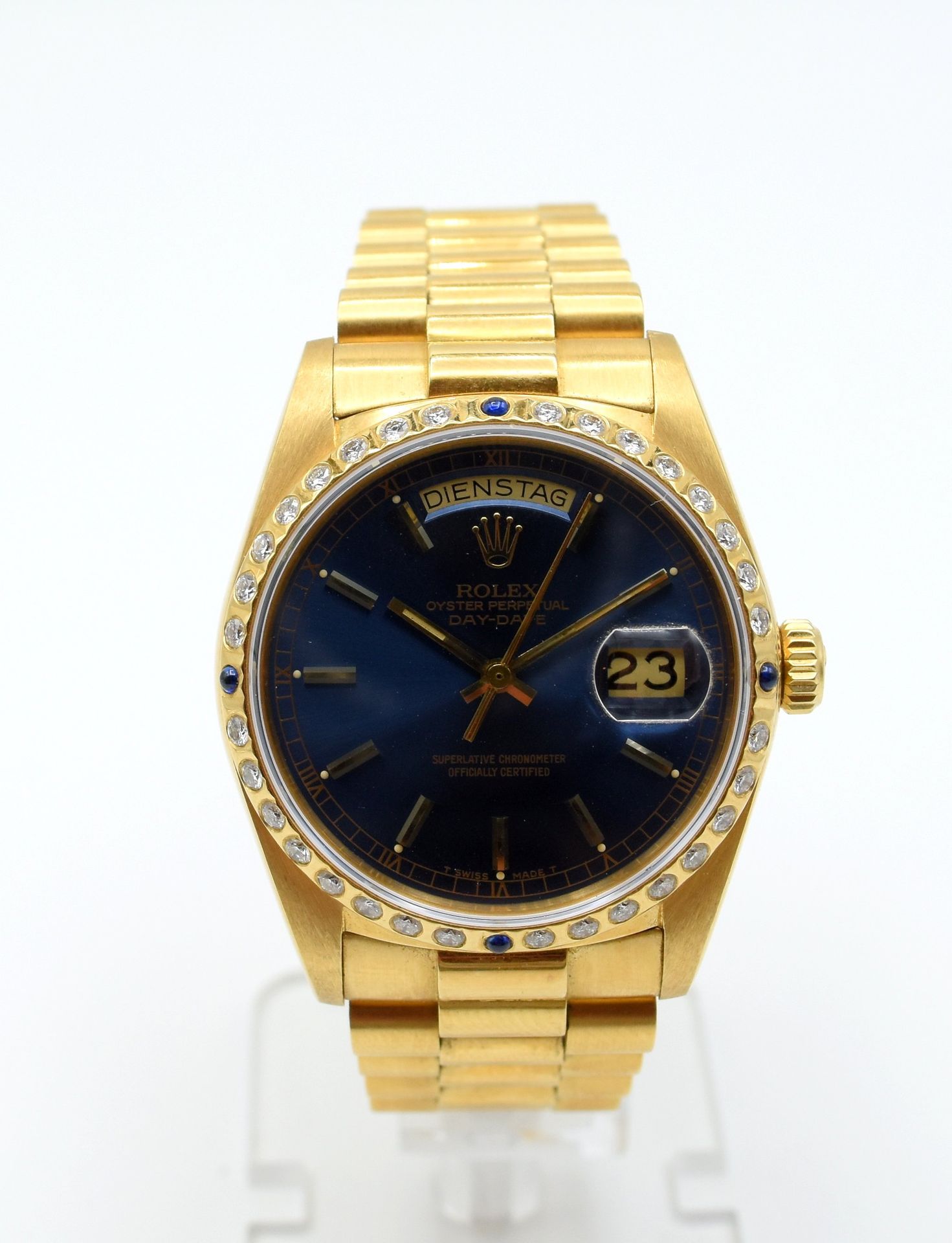 Null Bracelet-montre homme en or jaune 18 ct ROLEX Oyster Perpetual Day-Date aut&hellip;