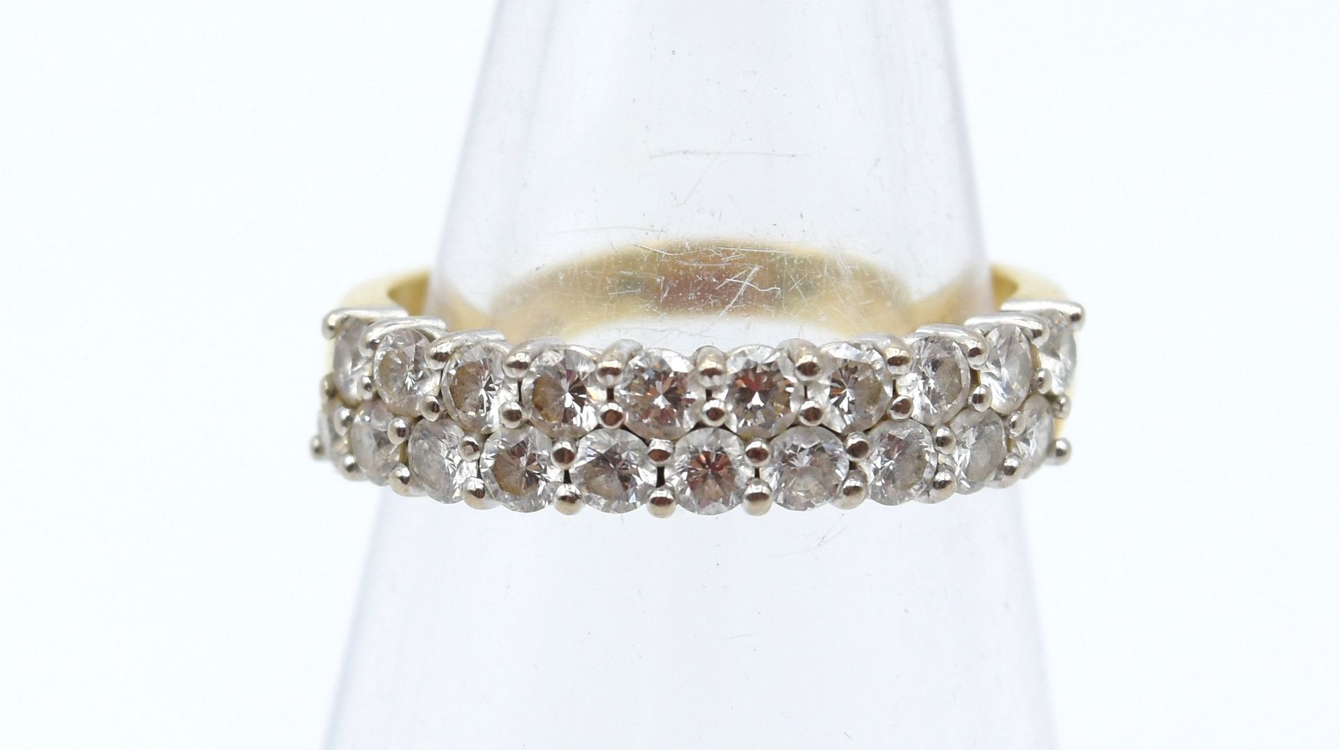 Null 18K黄金和白金戒指，镶嵌20颗钻石+/-1.30克拉 - 4.8克（尺寸：56

在荷兰的描述。

 镶嵌在18K的宝石上的戒指，有20个铜环+/-&hellip;