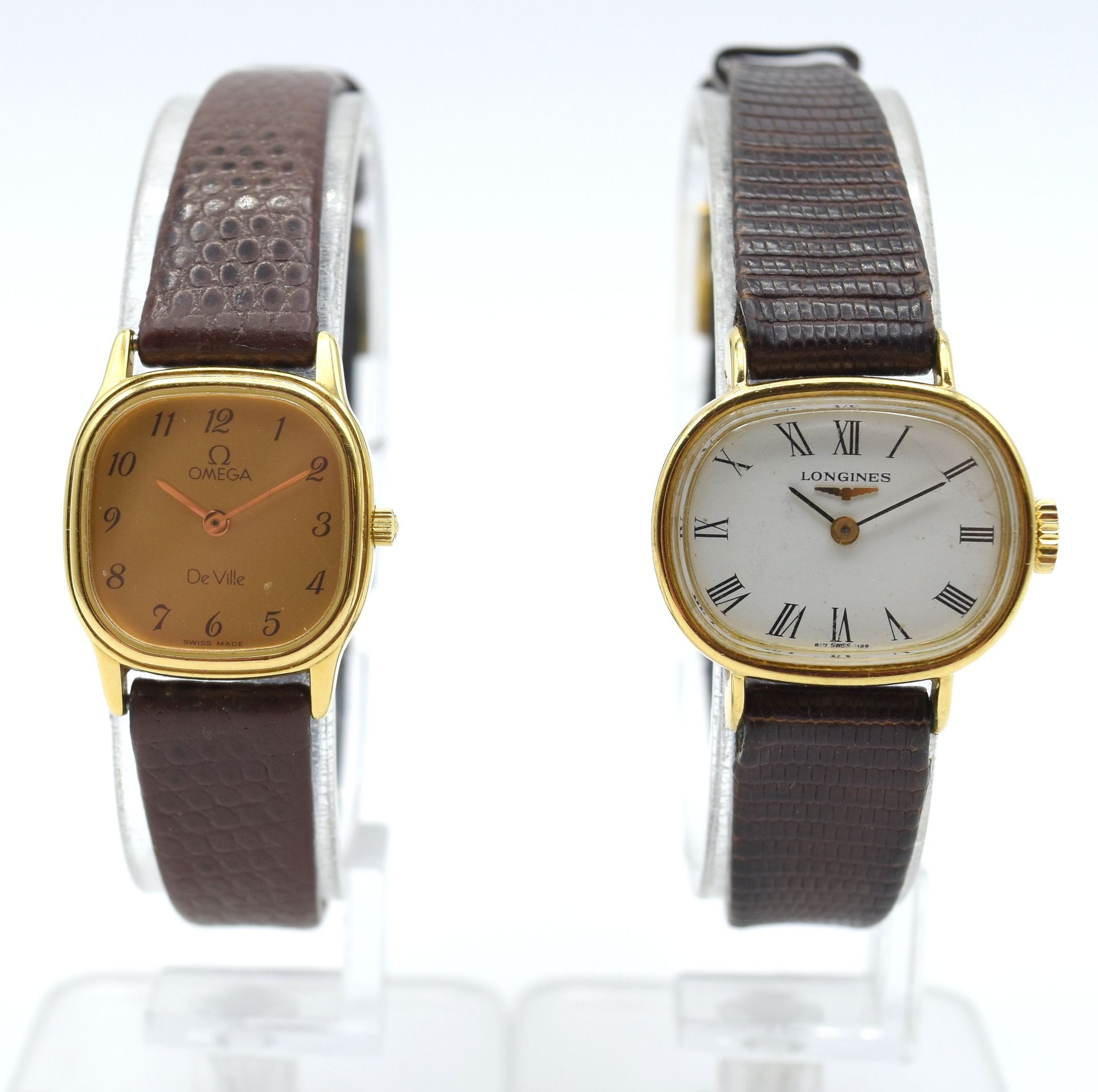 Null Bracelet-montre dame en acier OMEGA De Ville quartz (bracelet en cuir avec &hellip;