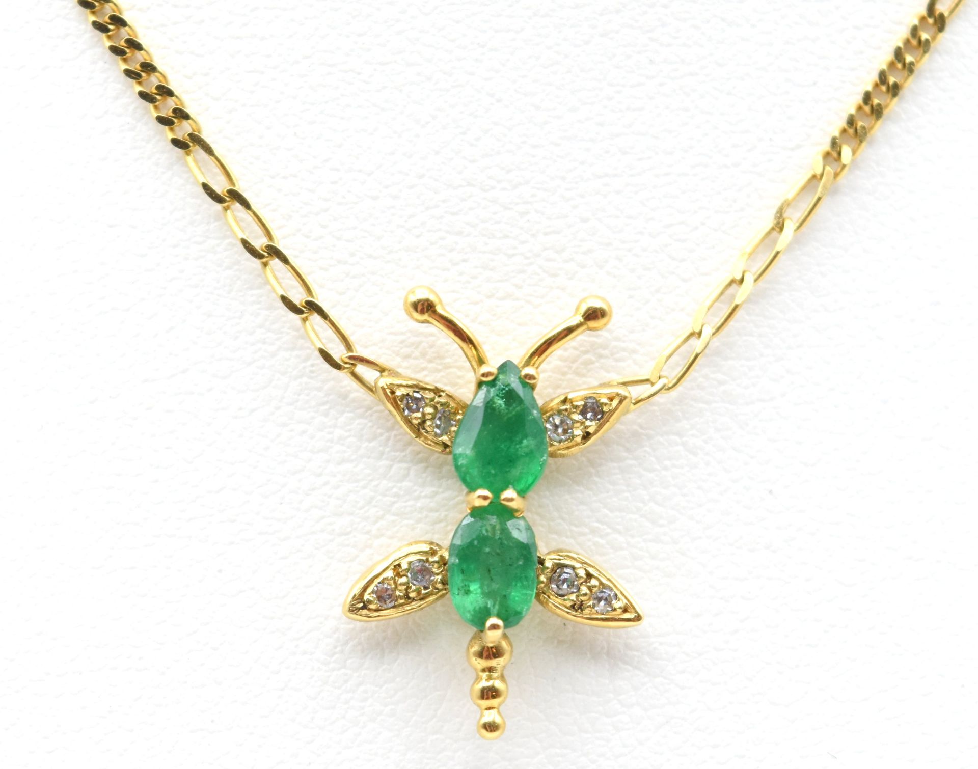 Null Halskette mit Anhänger aus 18 Karat Gelbgold, besetzt mit 8 Diamanten der G&hellip;