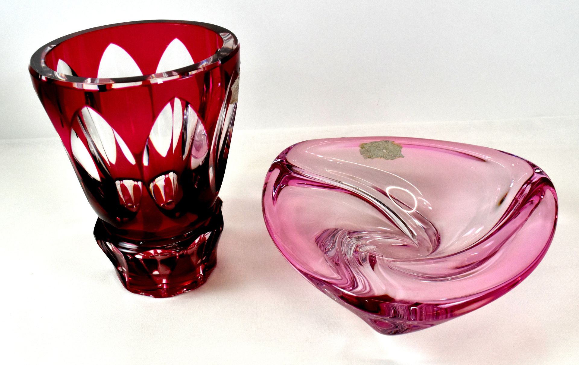 Null Vide poche en cristal coulé VAL SAINT LAMBERT (H: 5 cm & diam: 20 cm) Vase &hellip;