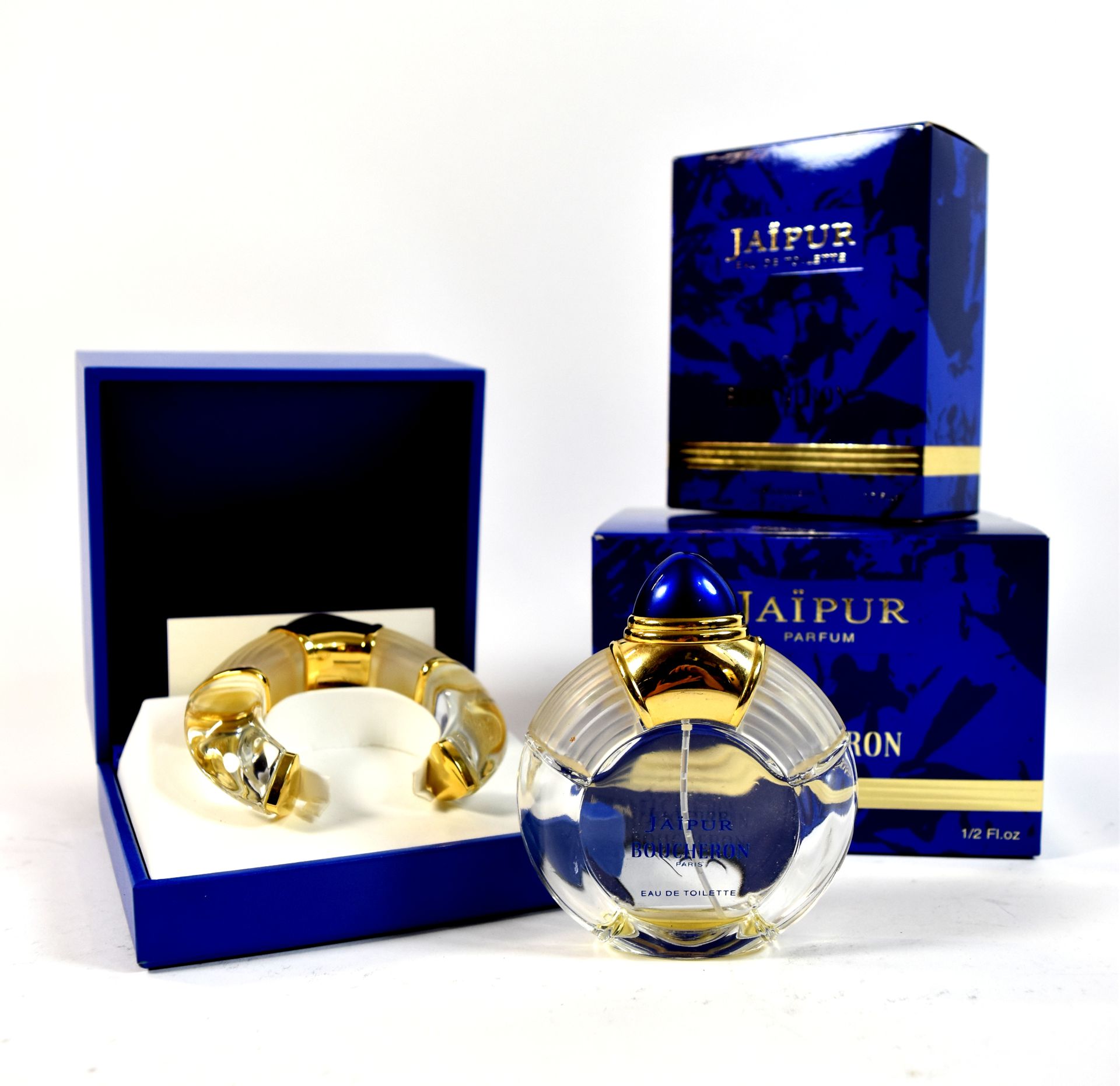 Null 2 flacons de parfum (dont 1 remplissable) Jaïpur de BOUCHERON + boîtes d'or&hellip;