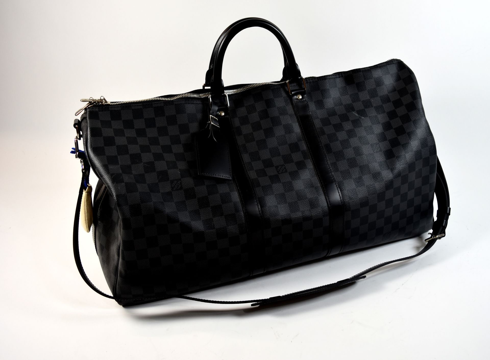 Null Leather and canvas travel bag with black checkerboard LOUIS VUITTON (padloc&hellip;