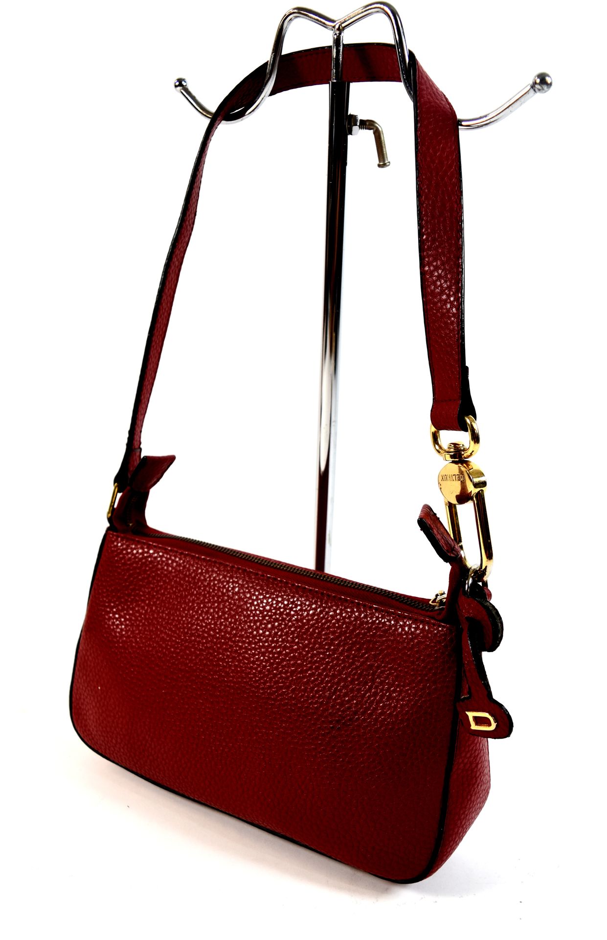 Null Red leather bag DELVAUX (stained, damaged) (24 x 14 x 5.5 cm) 

NL :

 Hand&hellip;