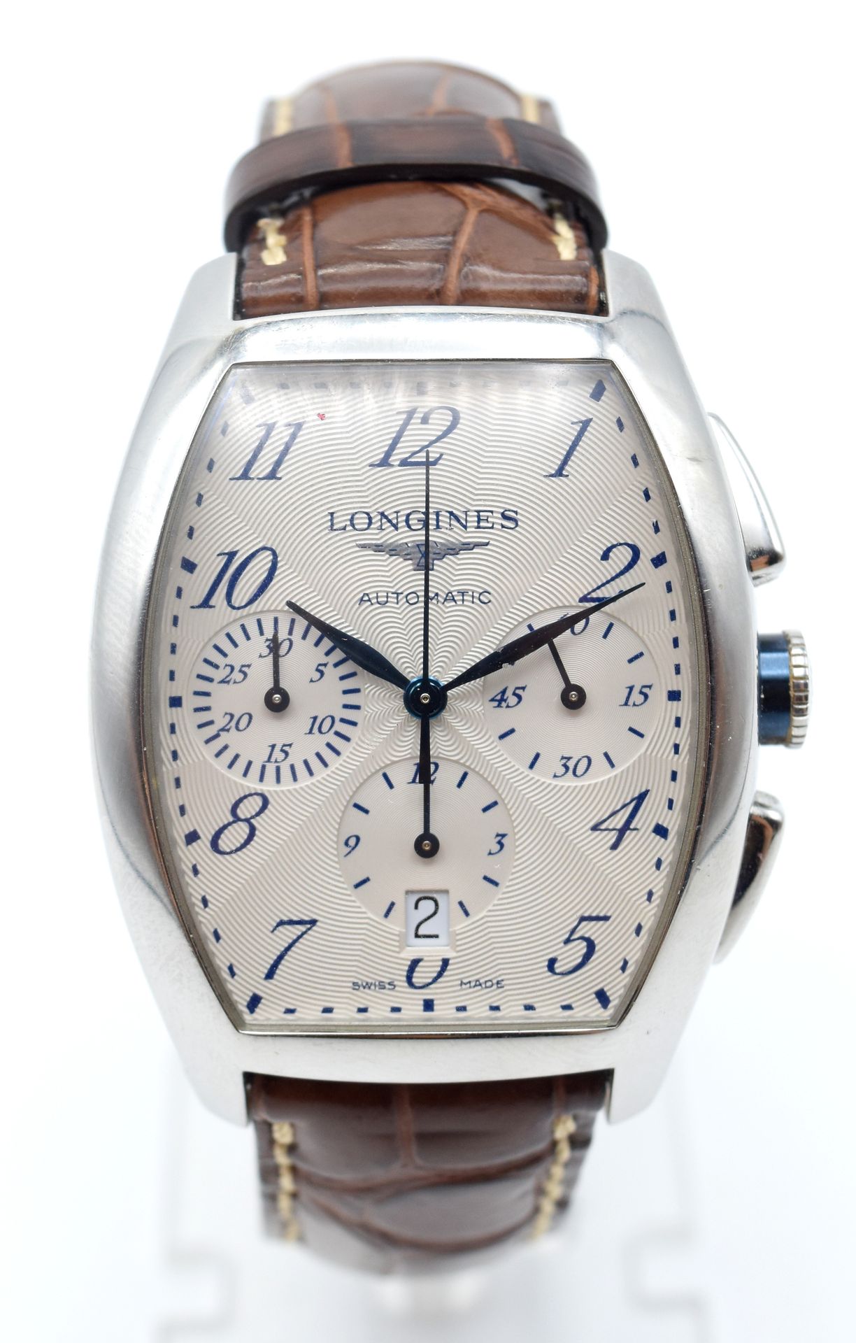Null Bracelet-montre homme en acier LONGINES Evidenza automatique (montre n° 332&hellip;