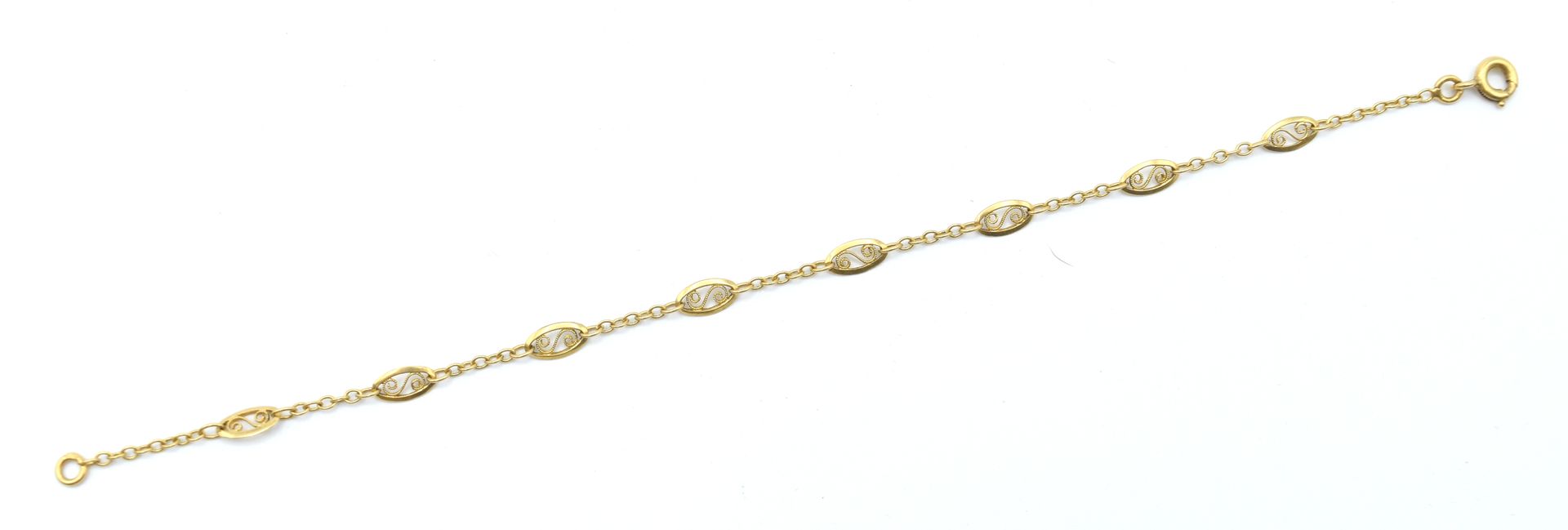 Null Bracelet en or jaune 18 ct - 2.2 g (18 cm) 

NL :

 Armband in 18 kt geelgo&hellip;