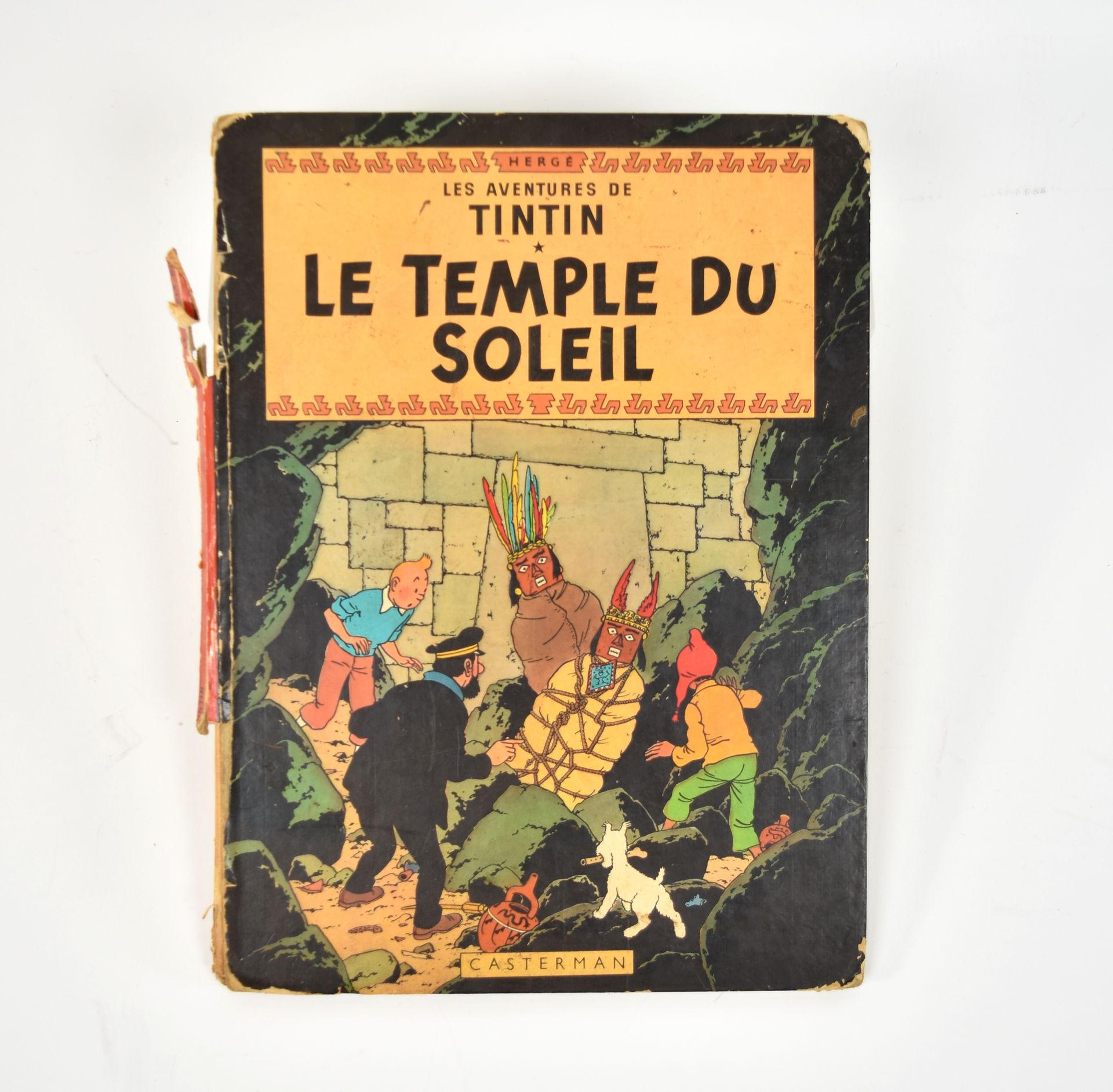 Null Album de Hergé: "Tintin et le temple du soleil" avec dessin et dédicace sig&hellip;