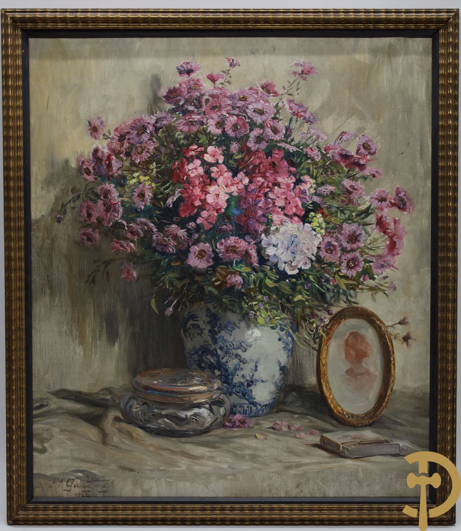 Null GAUDFROY Fd. Sig. 1947 'Nature morte de fleurs' huile sur toile | 70 x 60