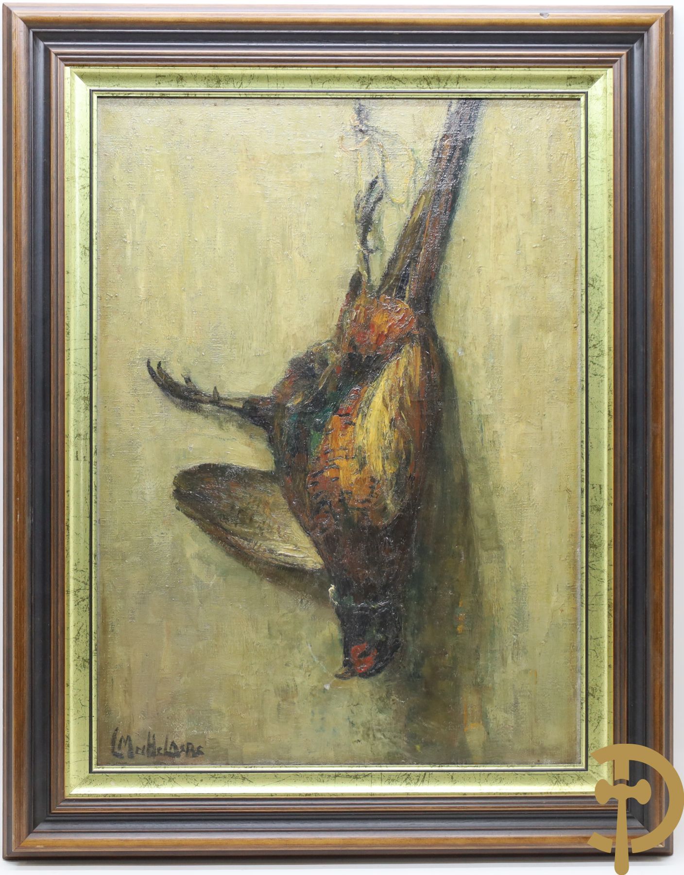 Null MECHELAERE L. Titré. Nature morte au faisan' huile sur toile | 80 x 58 - Di&hellip;