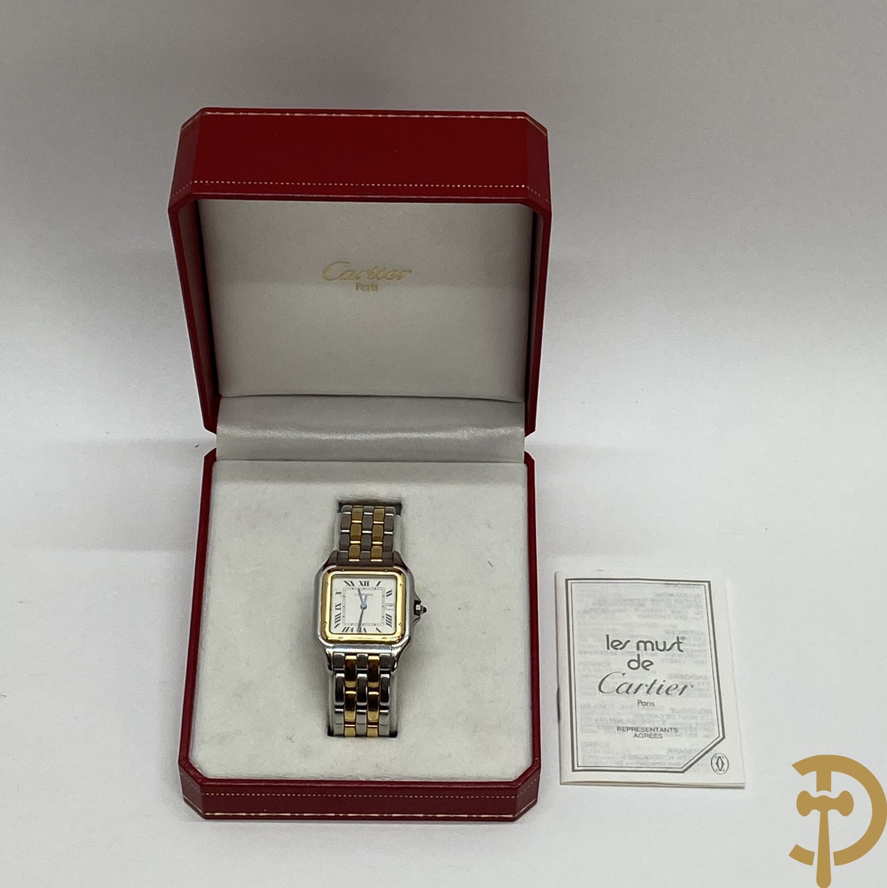 Null Uhr Le Must de Cartier oder et Acier-Quartz mit Box | 187957-04468