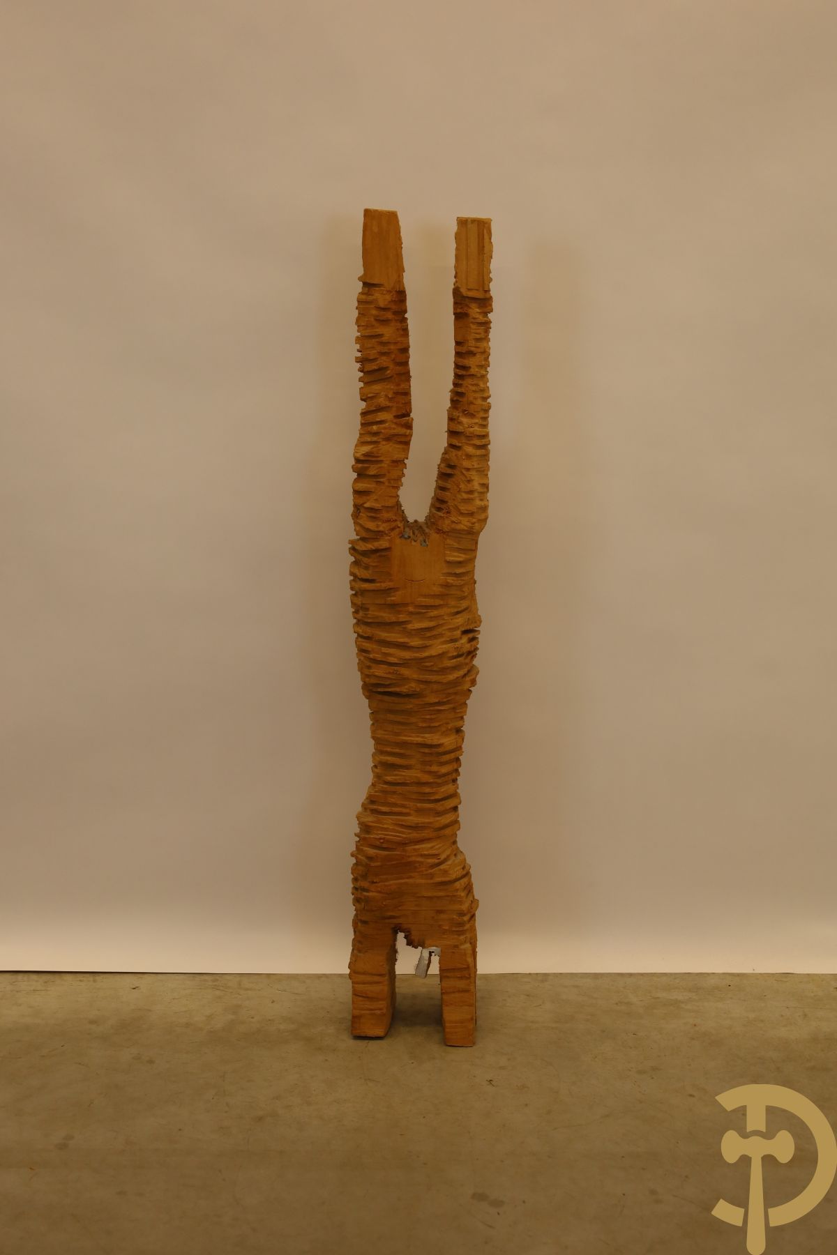 Null VANDOORNE Patrick get. 'Standing figure' sculpture of wood sculpture | Heig&hellip;