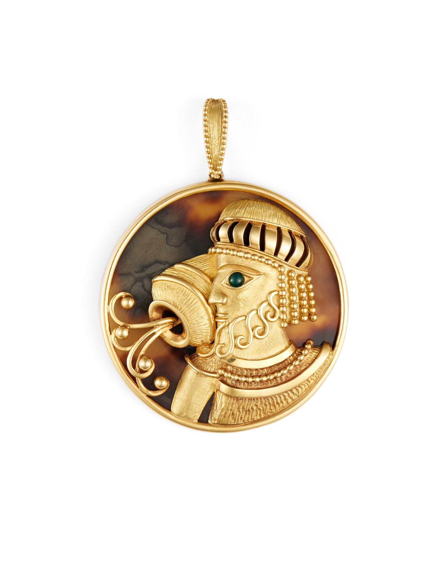 Null Ciondolo babilonese JEAN MAHIE In oro giallo 18 carati, di forma circolare,&hellip;