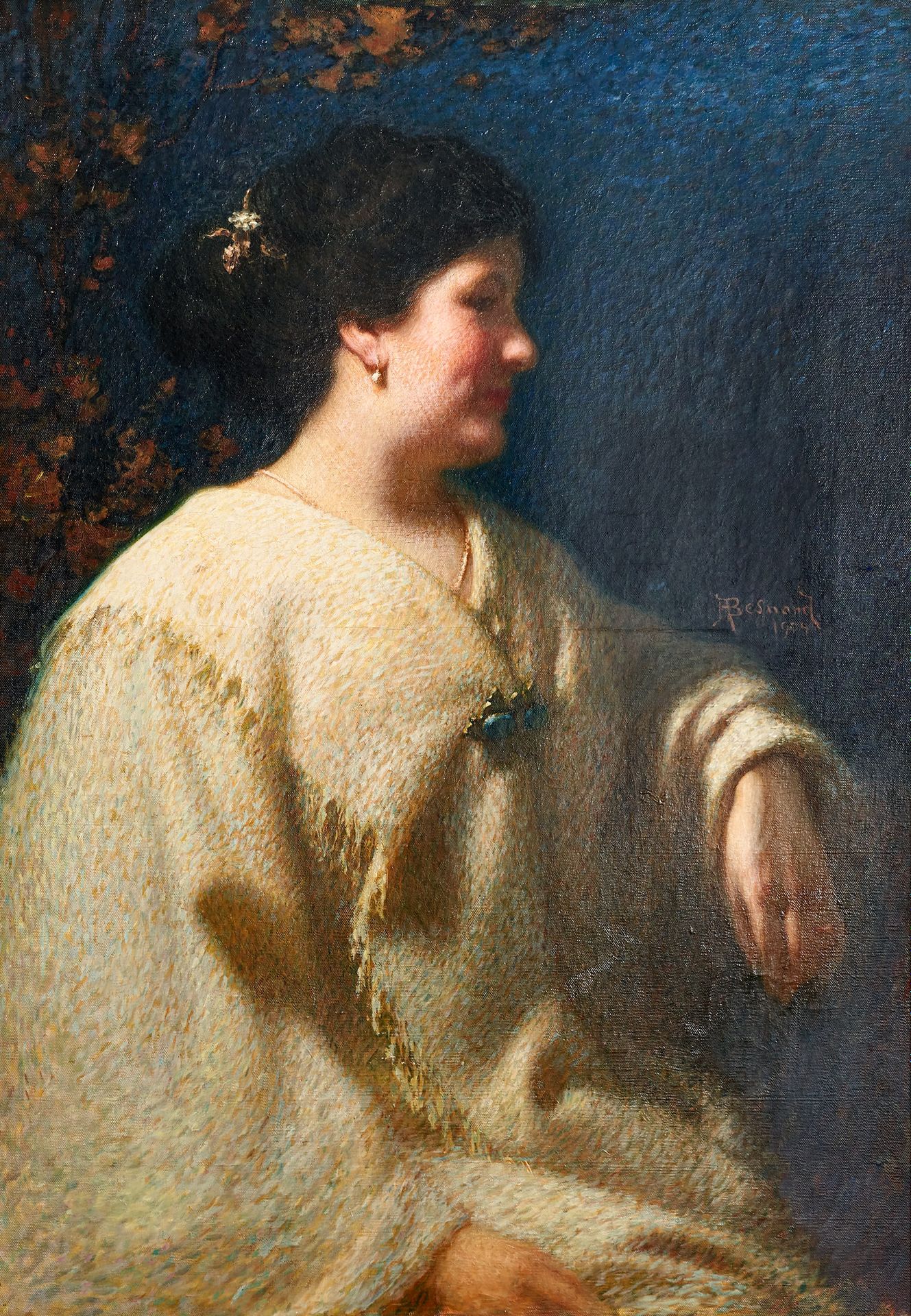Null 阿尔伯特-贝斯纳德(1849-1934)

一位女士的肖像

布面油画

右侧有签名和日期

高：100 x 宽：70厘米