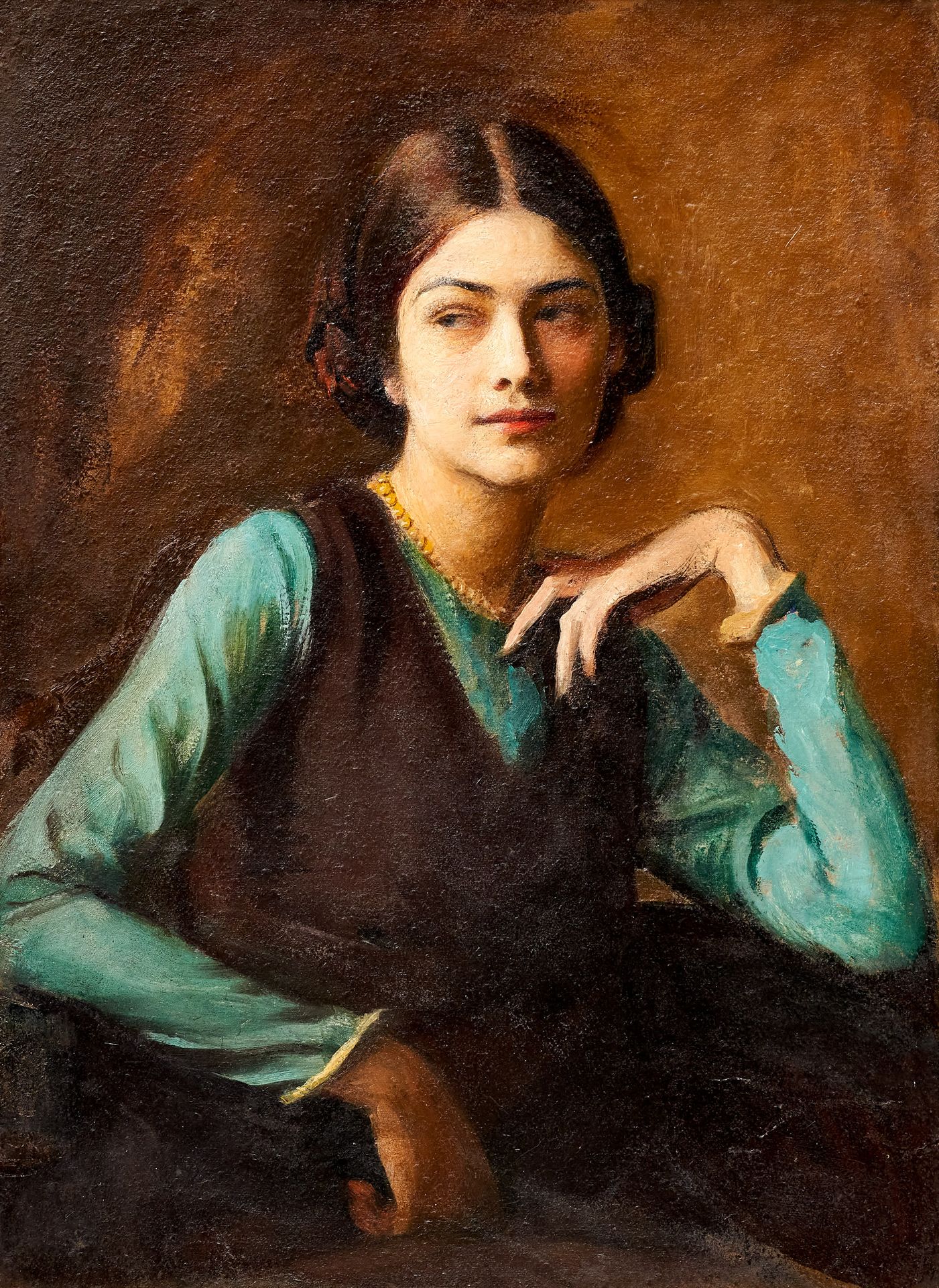 Null 乔治-斯宾塞-瓦特森(1869-1934)

克洛蒂尔达-冯-德普（萨哈罗夫夫人）的肖像，1912年

纸上油彩，涂在画板上。

背面有签名、日期和标&hellip;
