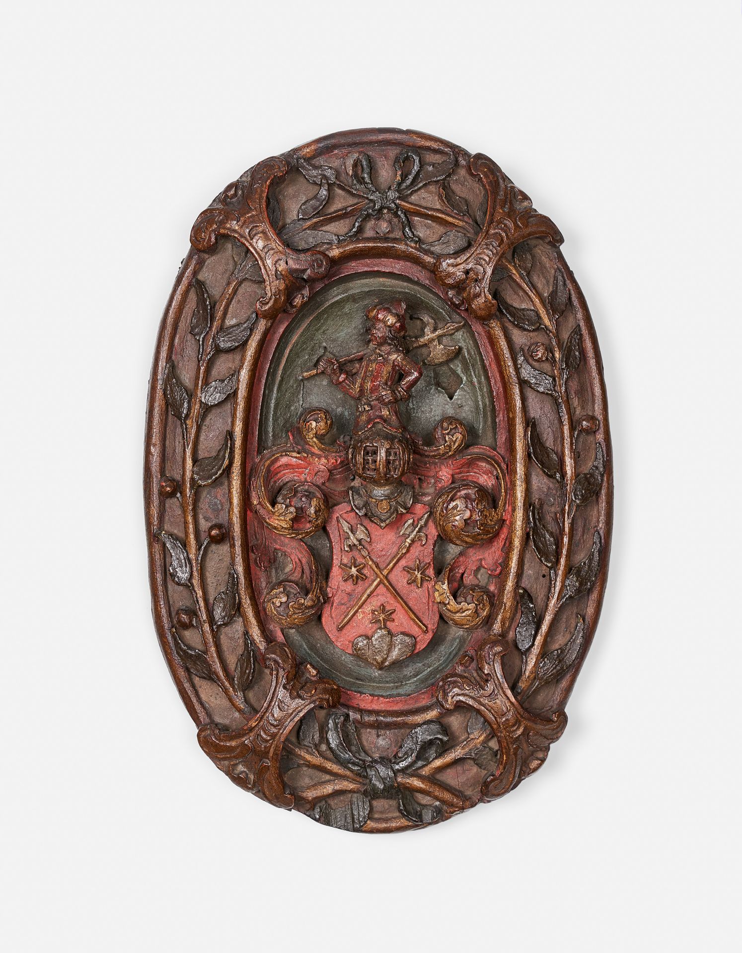 Null GESCHNEIDERTES SCHILD

Ende des 16. Jahrhunderts 

In Holz geschnitztes Hoc&hellip;