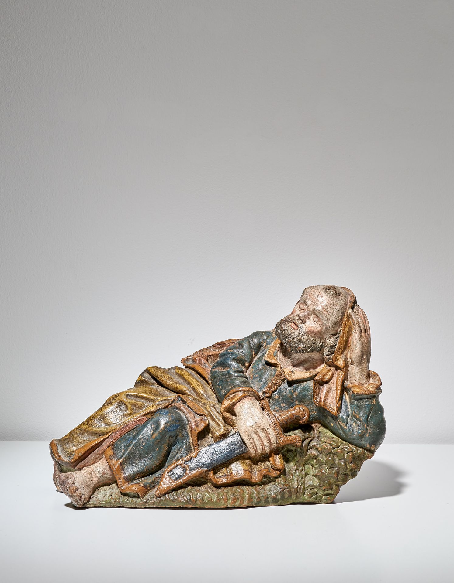 Null 睡觉的圣彼得

佛兰德斯，1649年

多色赤土，有GZ 1649的字样。

宽：24,5厘米