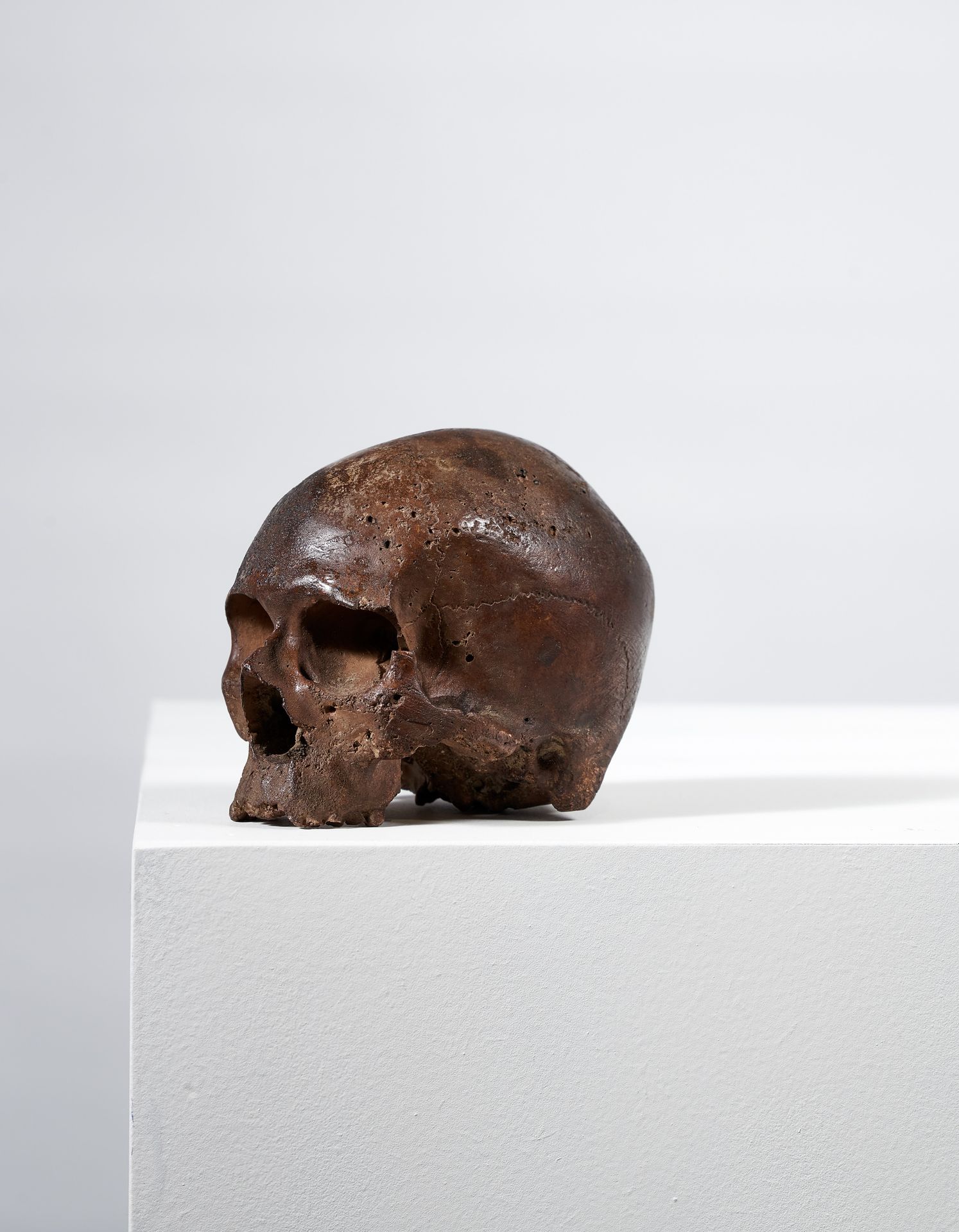 Null 陶土骷髅头梳妆台

意大利，17-18世纪

形状为一个小头骨。

高：7厘米