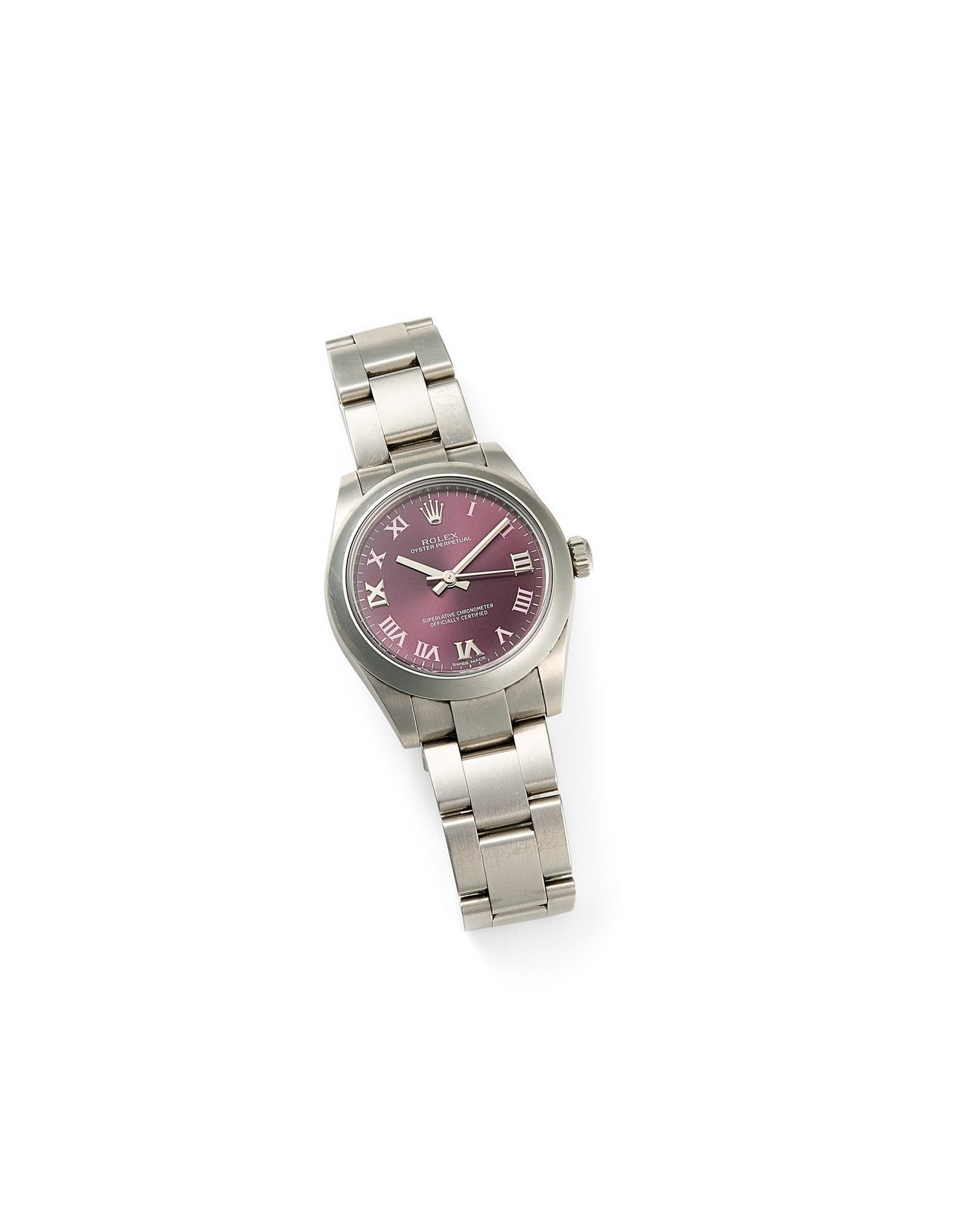 ROLEX OYSTER PERPETUAL Steel mid-size bracelet watch
Round case, screwed crown a&hellip;