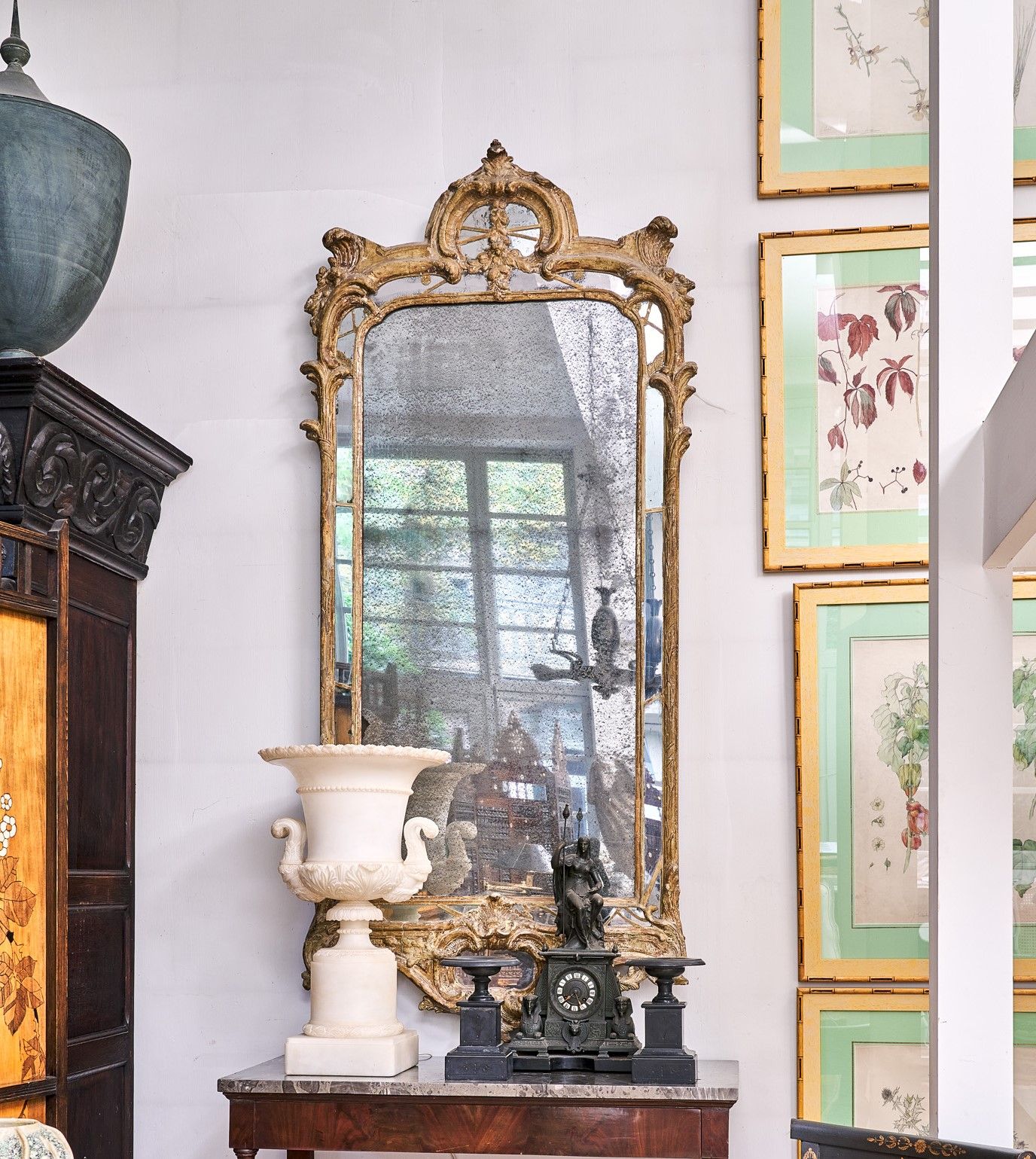 Spiegel aus vergoldetem Holz Schweden, 18. Jahrhundert …
