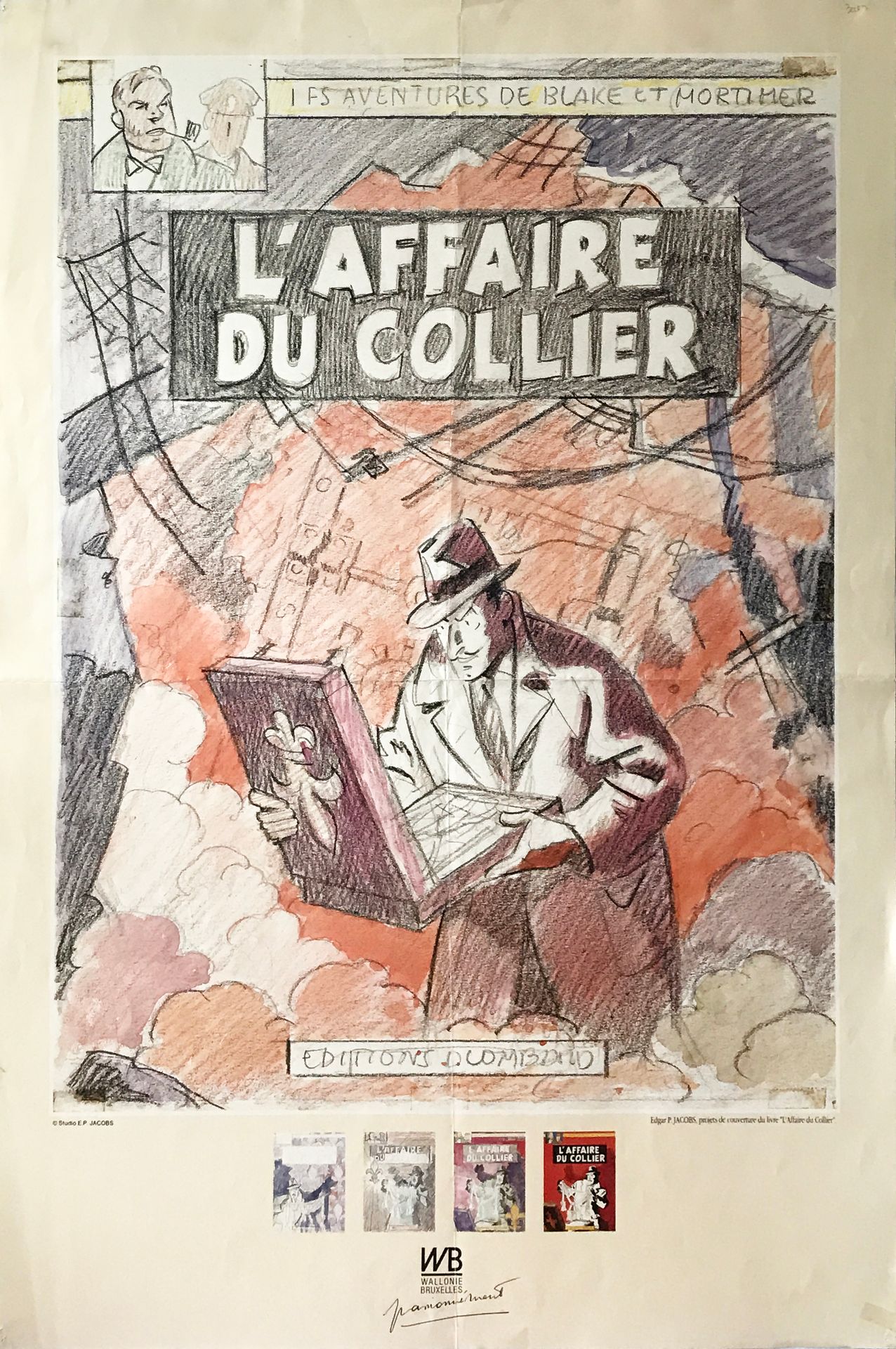 Null 
[E.P. JACOBS] - « Blake et Mortimer - L’affaire du collier ». 

Affiche of&hellip;