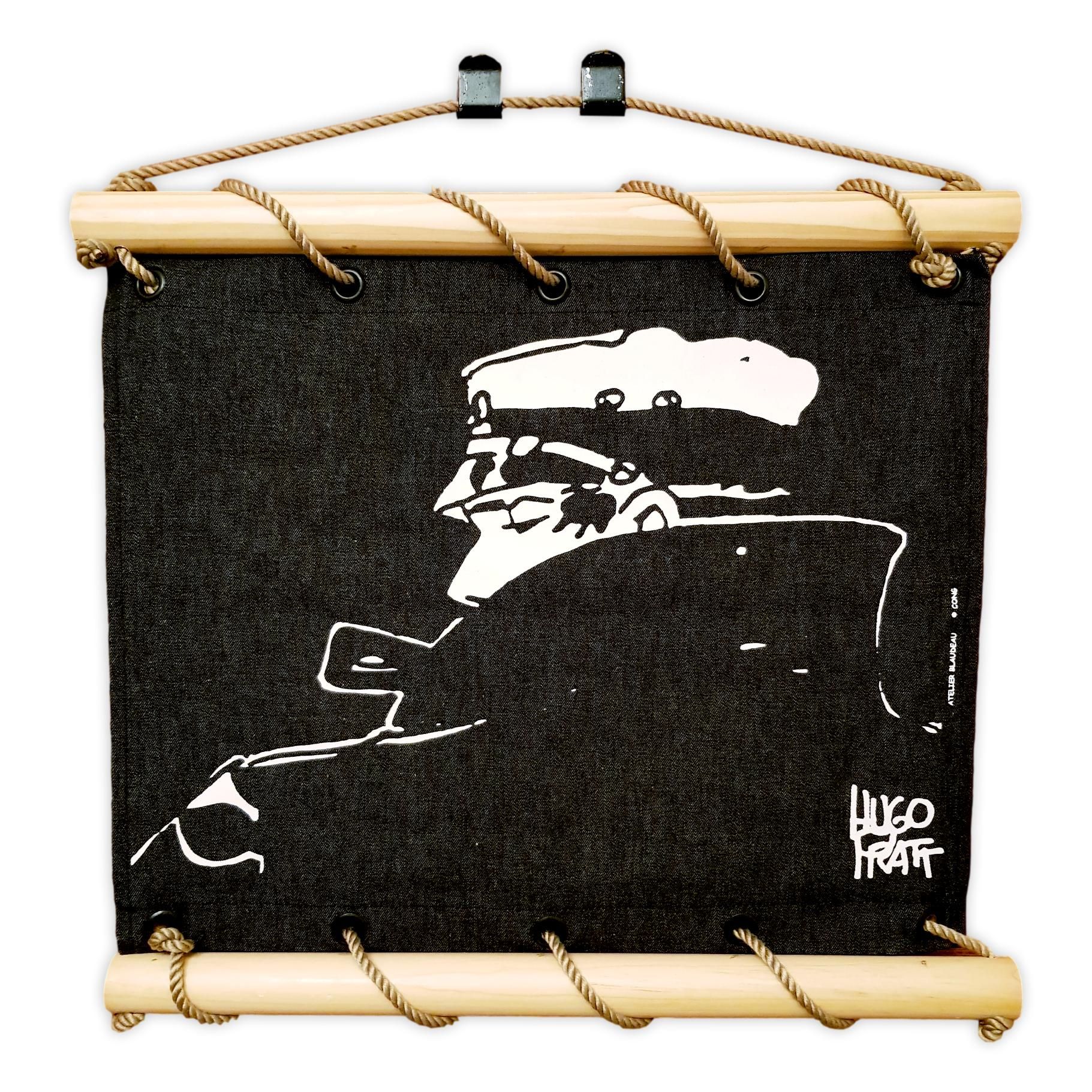 Null 
PRATT - "Corto Maltese" - Kakemono。

丝网印刷在帆布上，用绳索拉在木杆上。

在其丝印帆布袋中交付。



尺寸&hellip;