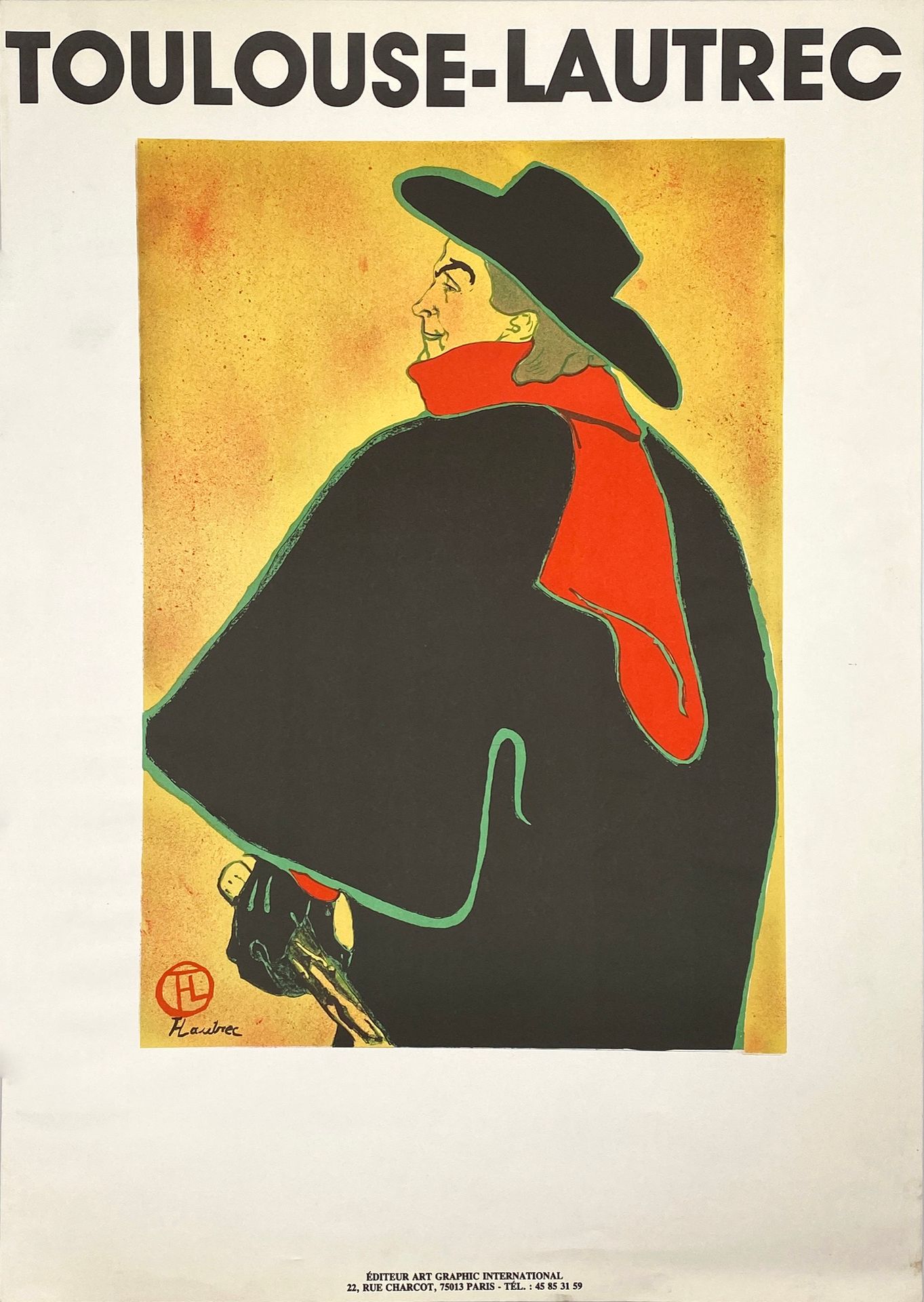Null 
TOULOUSE LAUTREC - "Aristide Bruant "海报，厚纸。

国际艺术图形出版社--巴黎。
状况非常好



尺寸：46&hellip;