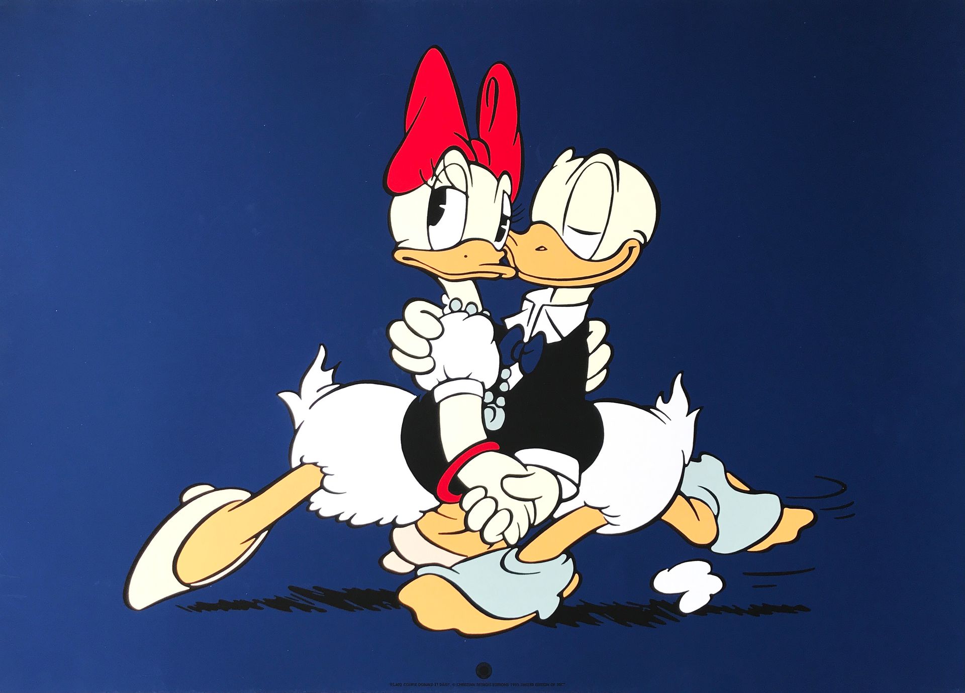 Null 
DISNEY - Donald & Daisy - Silk screen print 10 color passages on 250g chro&hellip;