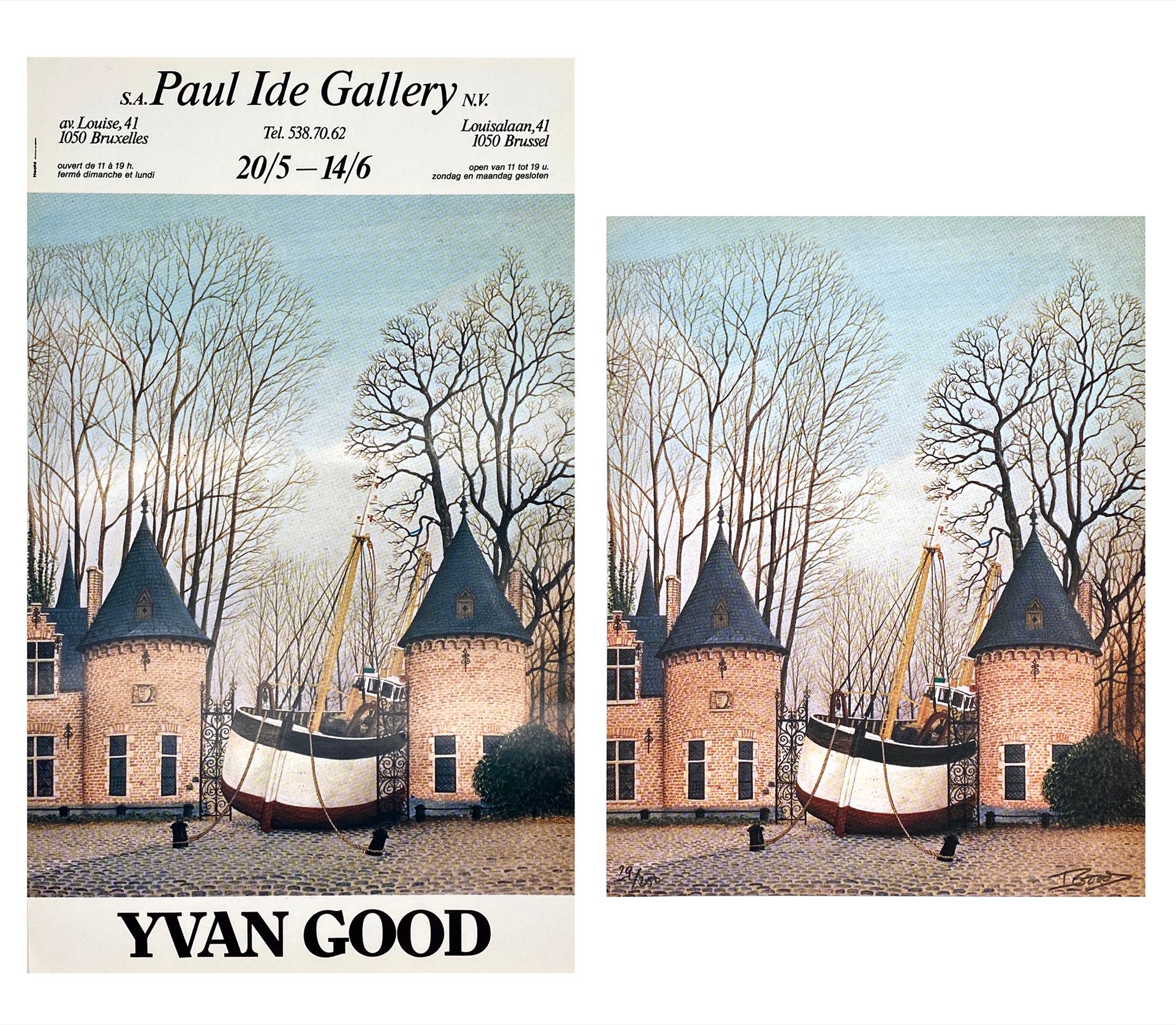 Null 
Ivan GOOD - 彩色石版画
69/250号文件。
附上Yvan Good在Paul Ide画廊的展览海报。
尺寸：59×35厘米（海报）。 &hellip;