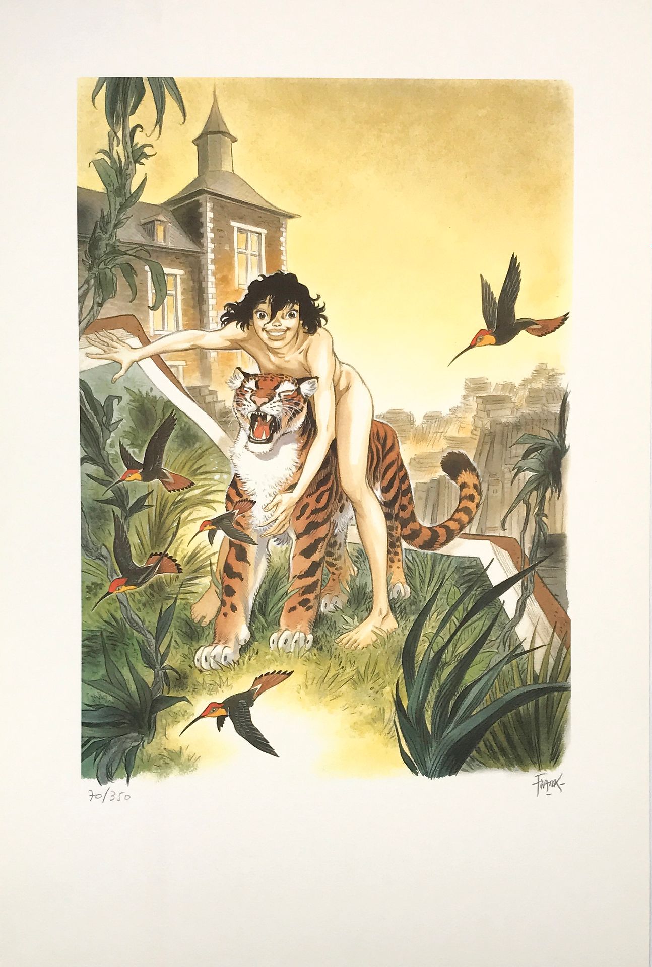 Null 
FRANK PÉ - Zoo - "Manon and the Tiger 

Offset poster 

New condition


Si&hellip;