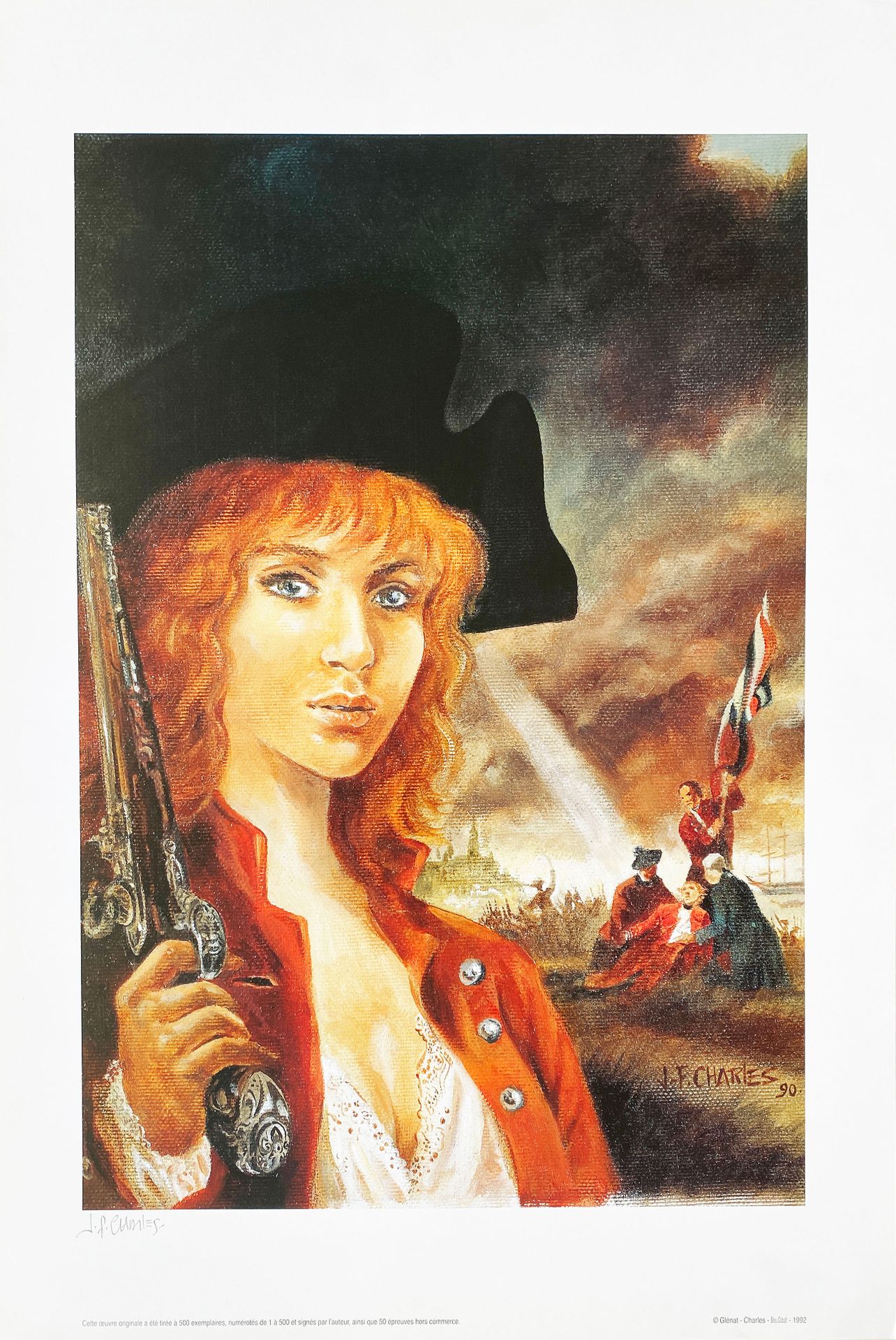 Null CHARLES Jean-François - "Les Pionniers du Nouveau Monde" - Poster for the c&hellip;