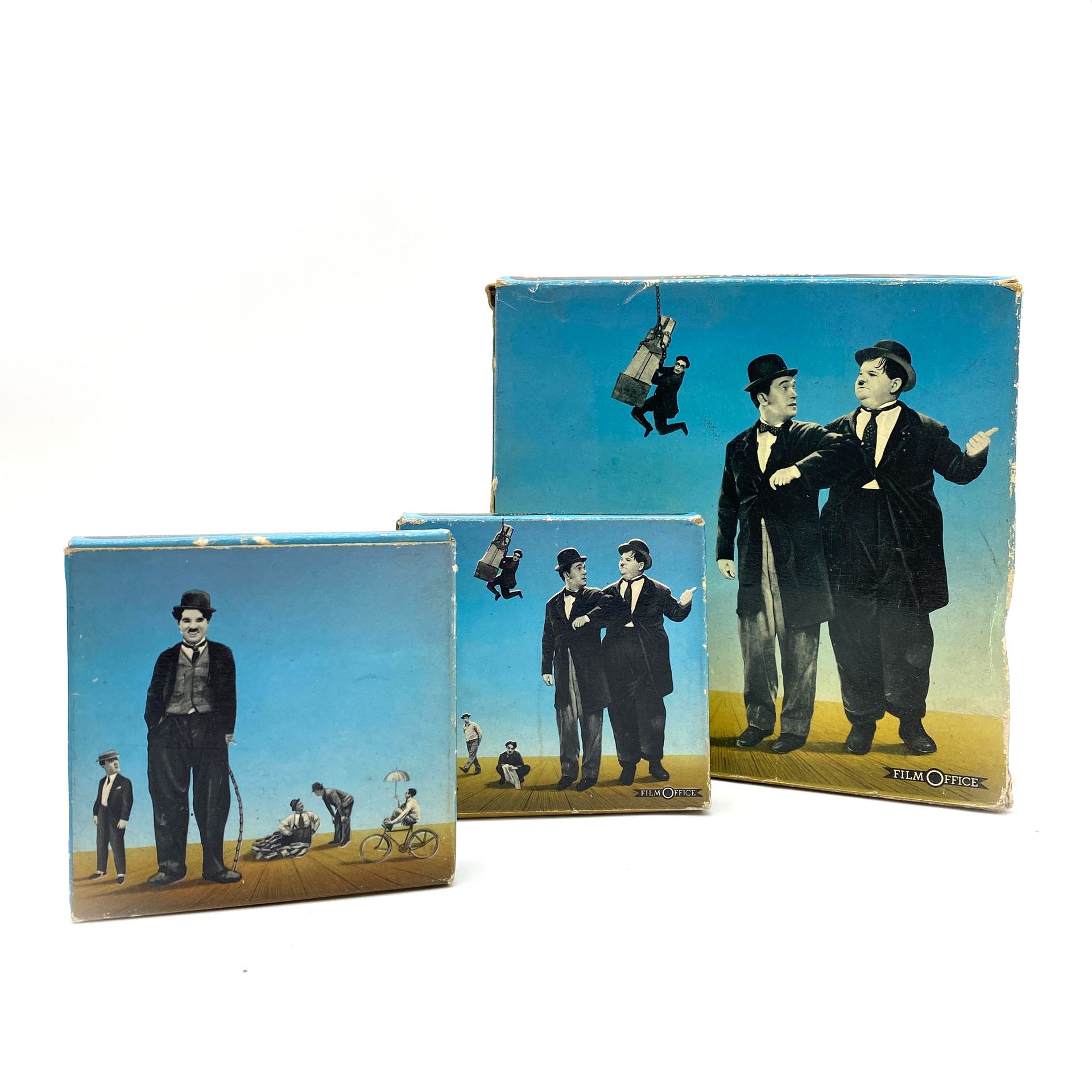 Null Set of 6 8 mm films including "Laurel and Hardy at work" and "Charlot Horlo&hellip;