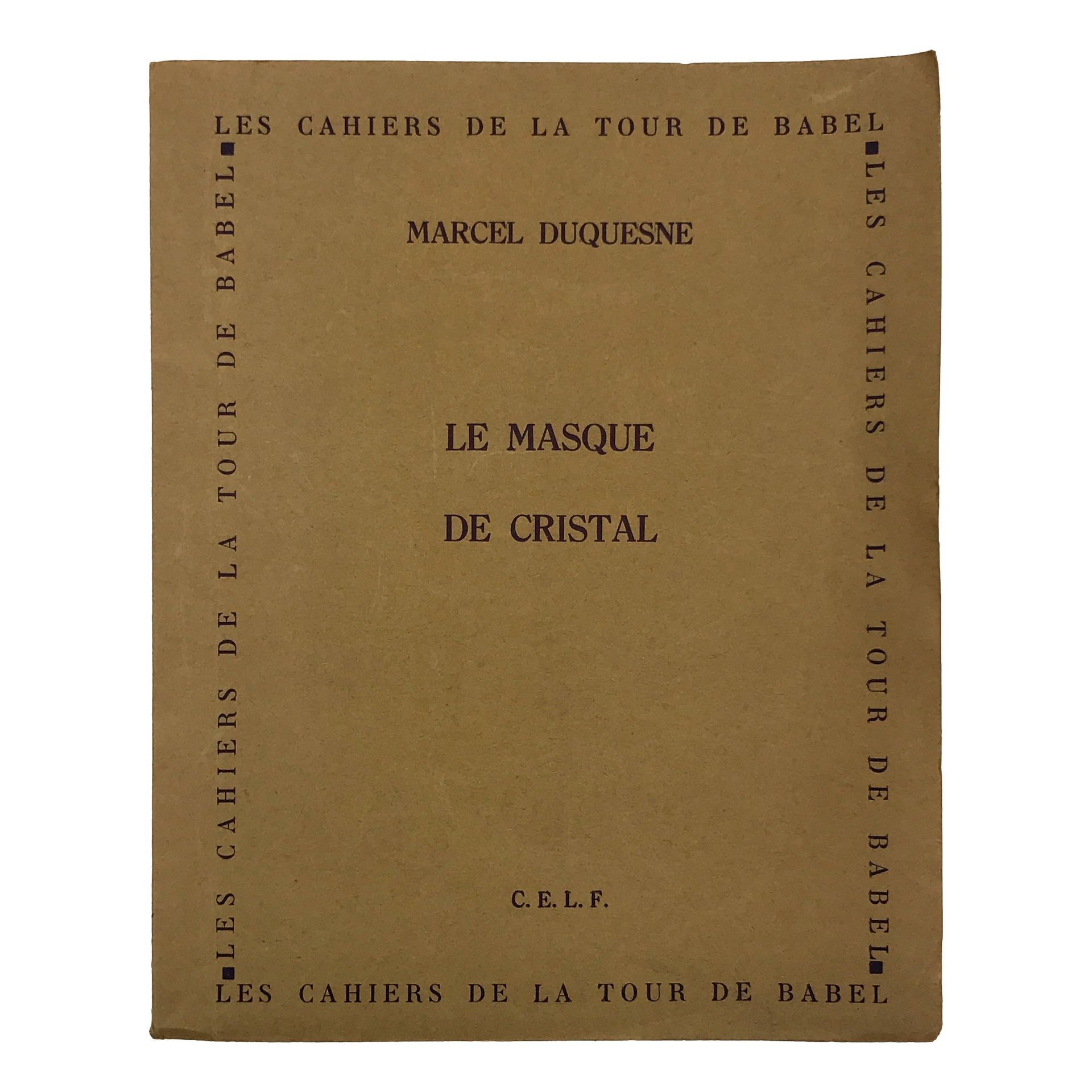 Null DUQUESNE Marcel “Le Masque de Cristal” - 1 vol. Carré In-12 broché; 
DÉDICA&hellip;
